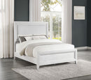 Marielle - Eastern King Headboard Panel Bed - Distressed White