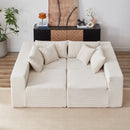 Modular L Shaped Sectional Compressed Sofa, Free Combination