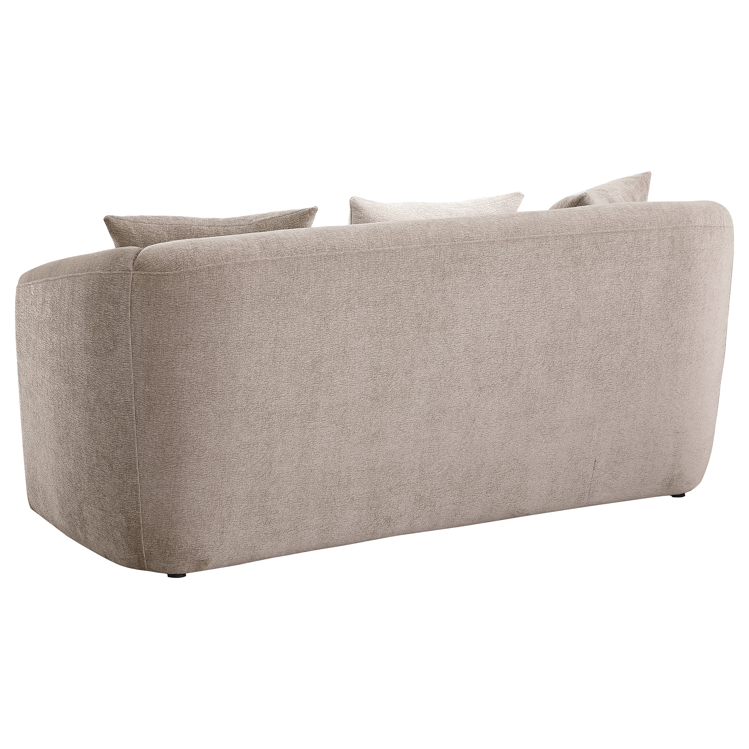 Townsend Chenille Upholstered Rolled Arm Loveseat Latte — view 6