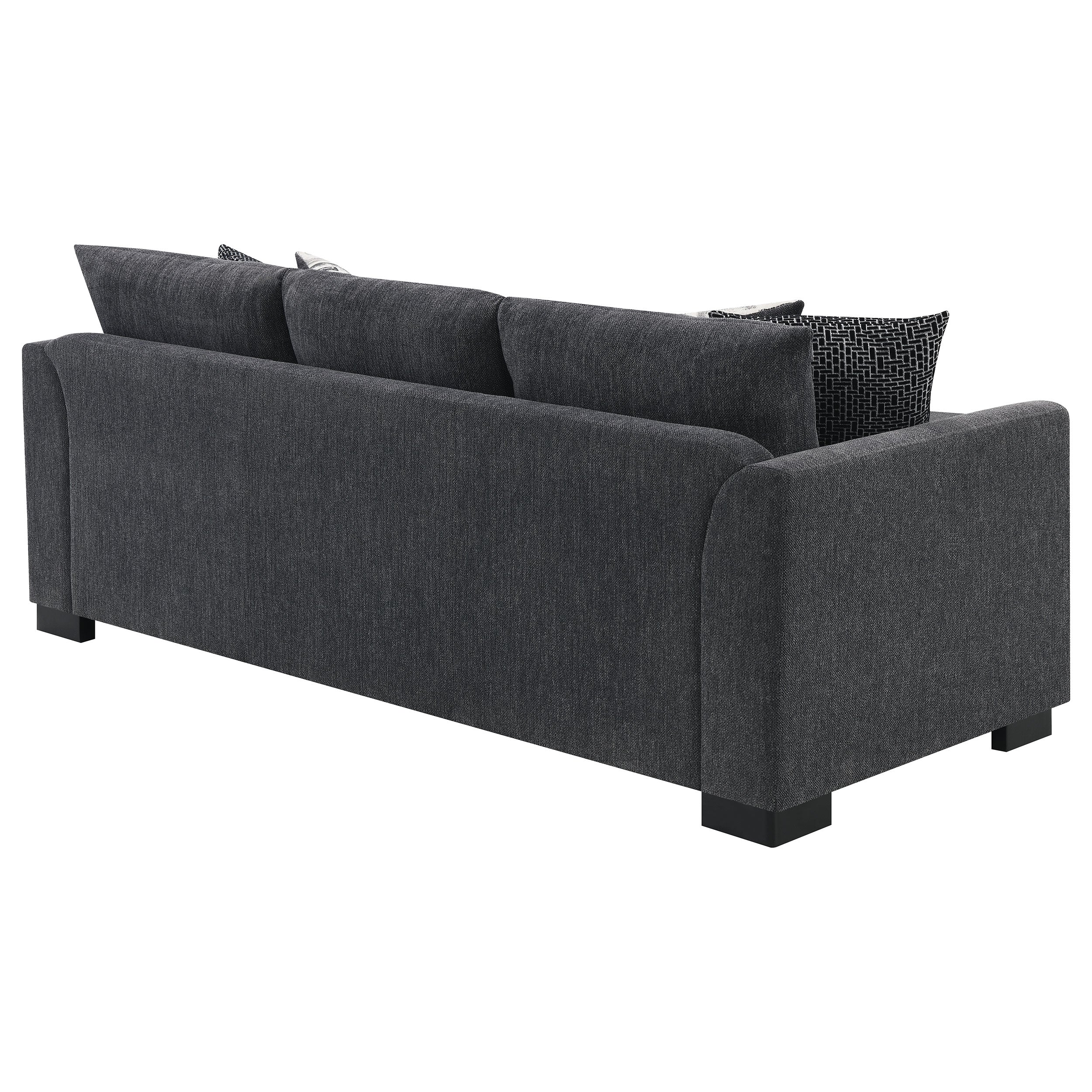 Storey Upholstered Sleeper Sectional Chaise Sofa Dark Grey — view 14