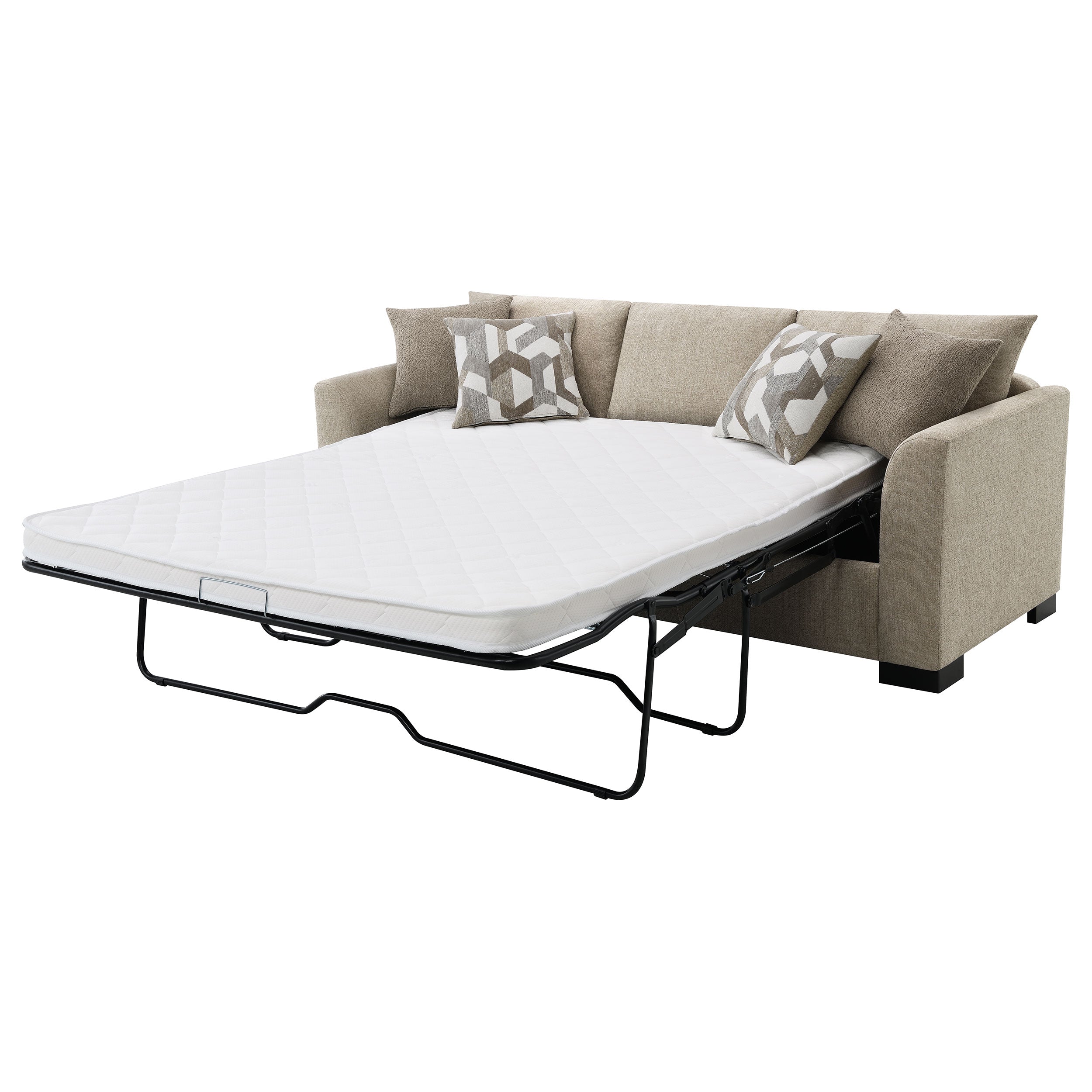 Storey Upholstered Sleeper Sectional Chaise Sofa Camel — view 9
