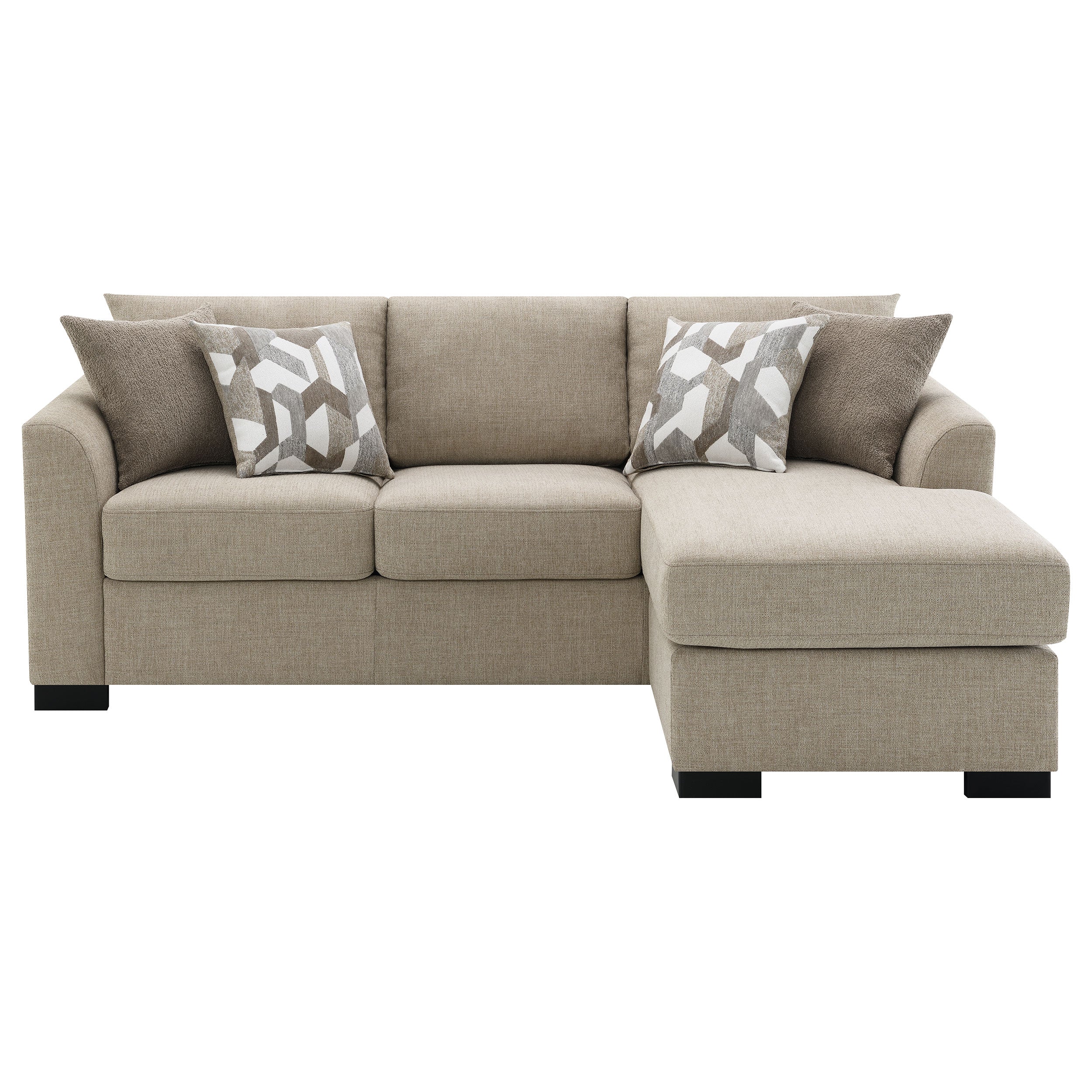 Storey Upholstered Sleeper Sectional Chaise Sofa Camel — view 10