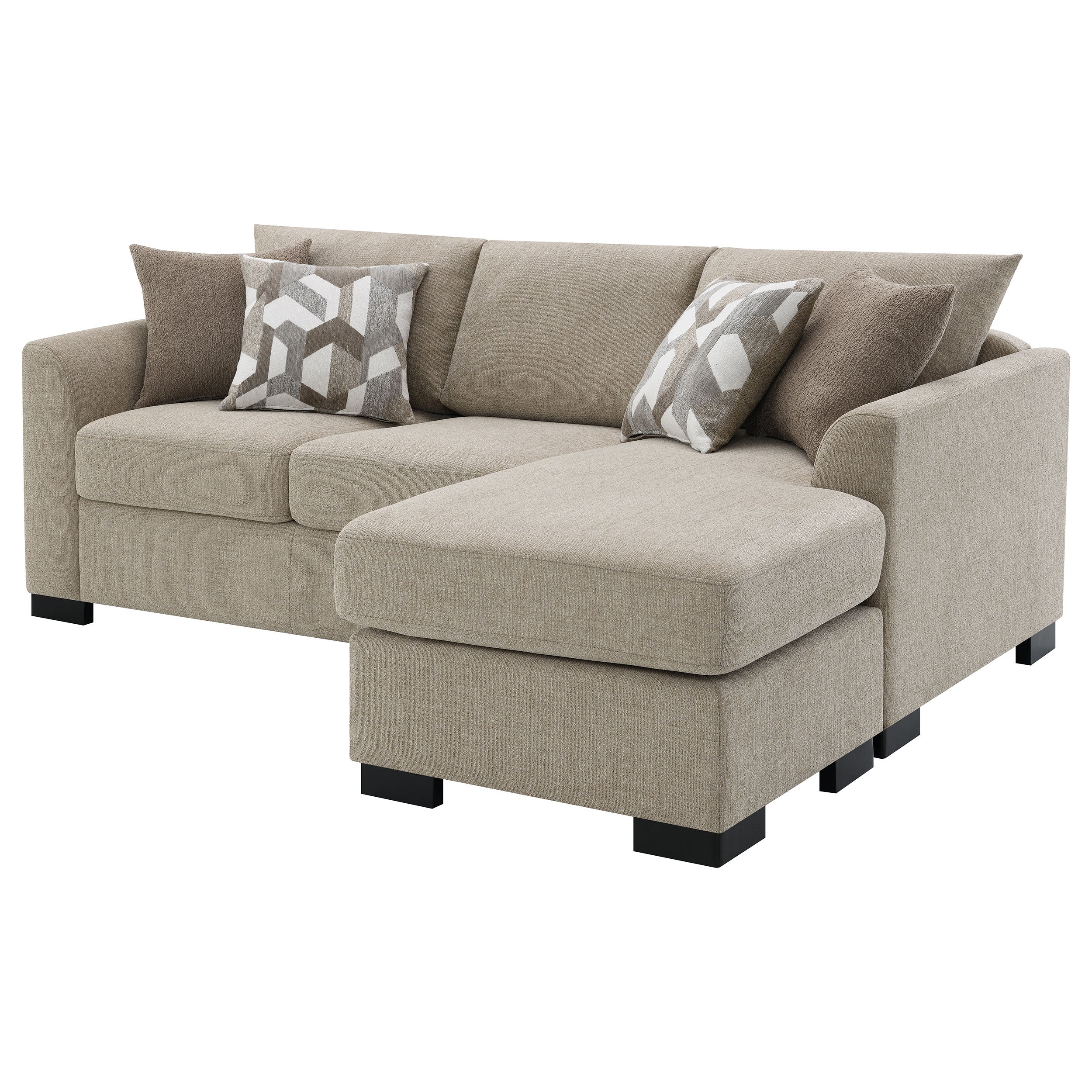 Storey Upholstered Sleeper Sectional Chaise Sofa Camel — view 11