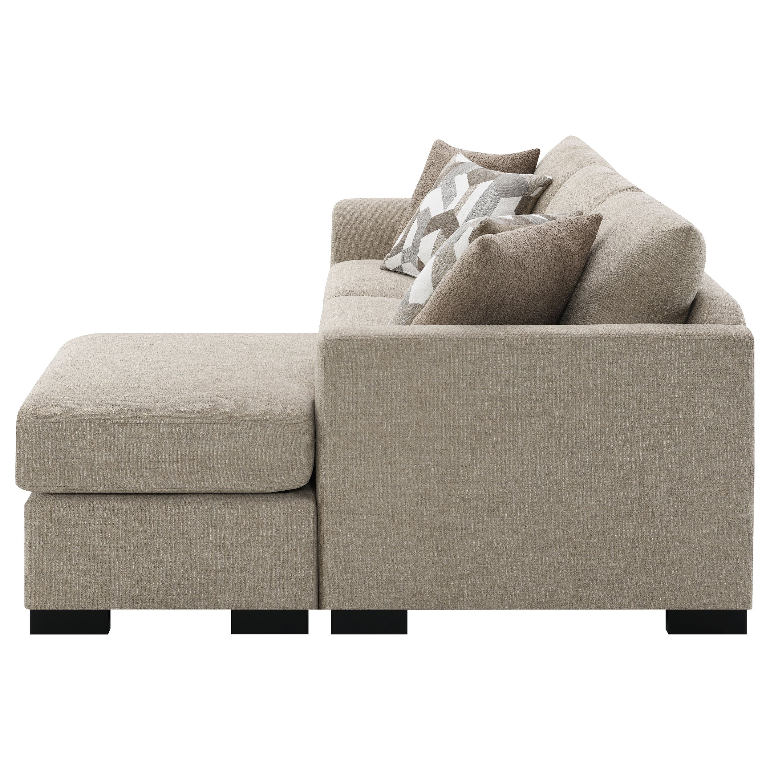 Storey Upholstered Sleeper Sectional Chaise Sofa Camel — view 12