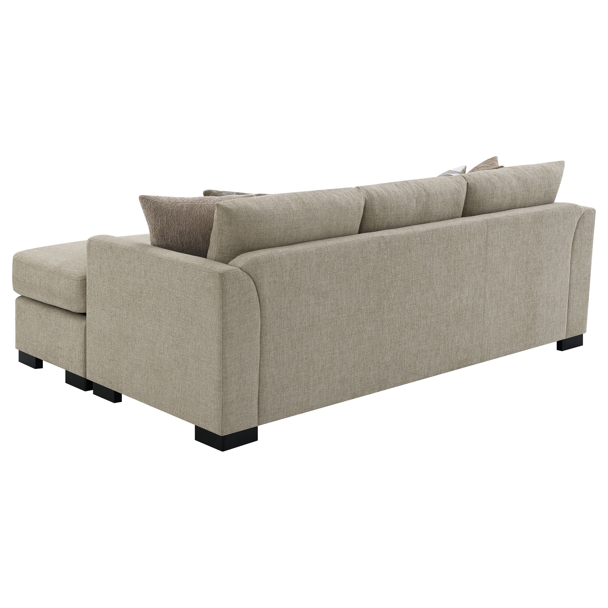 Storey Upholstered Sleeper Sectional Chaise Sofa Camel — view 13