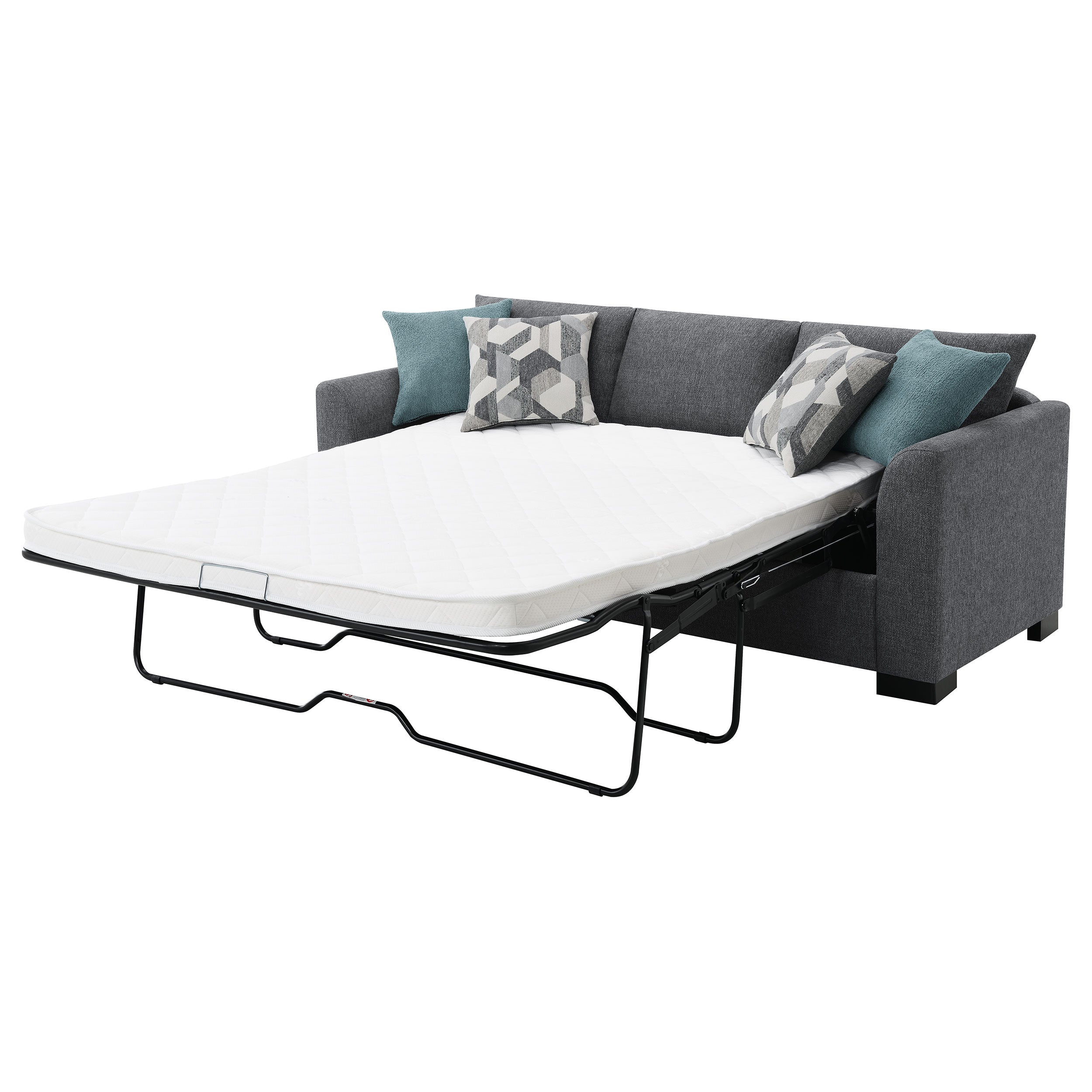 Storey Upholstered Sleeper Sectional Chaise Sofa Grey — view 9