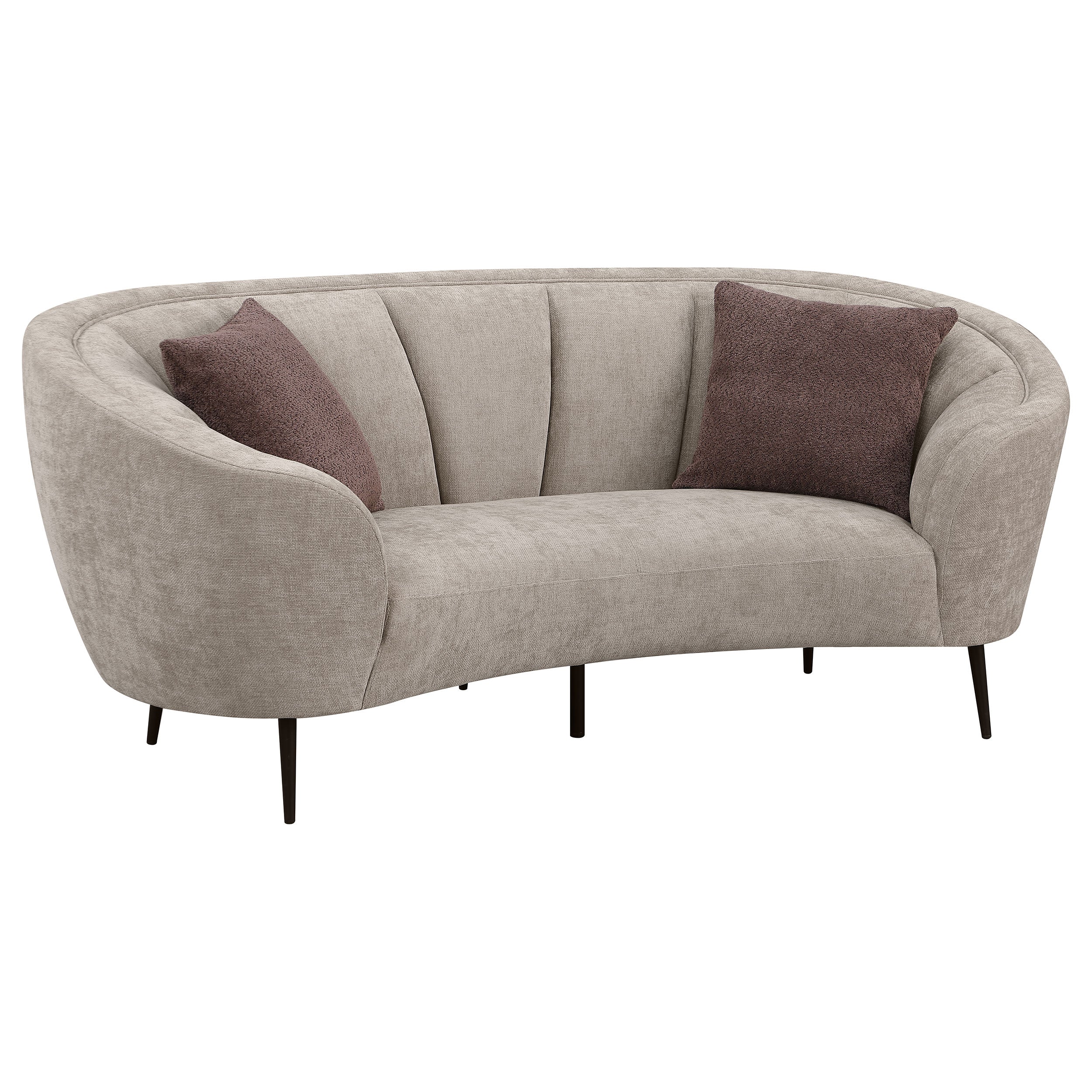 Ellorie 2-piece Upholstered Curved Sofa Set Beige — view 7