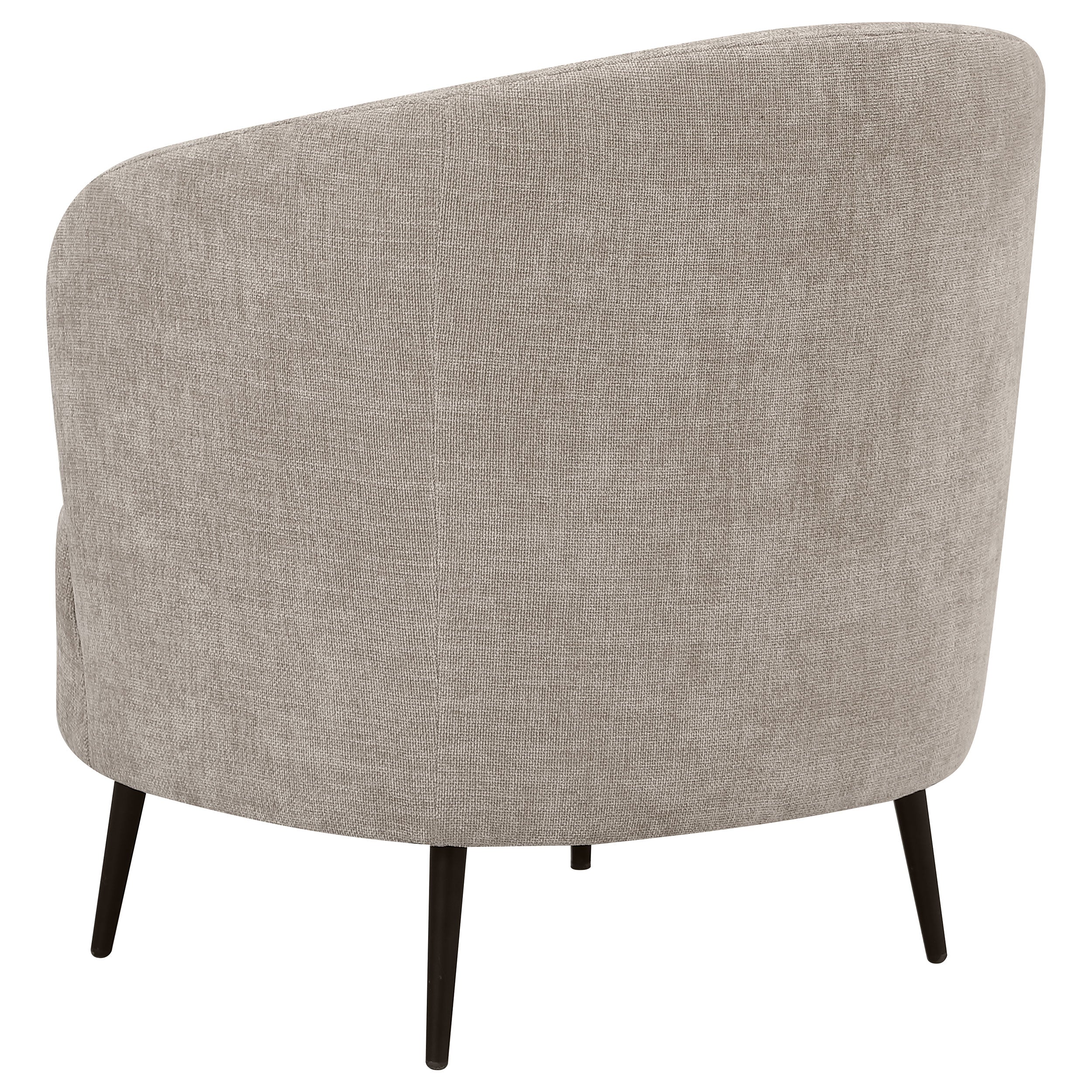 Ellorie Upholstered Channel Back Curved Chair Beige — view 6
