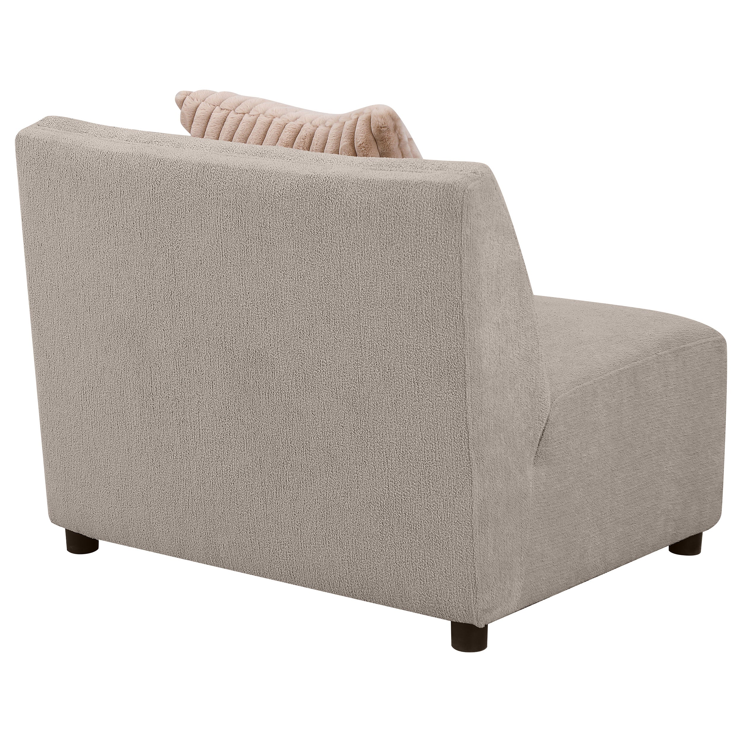 Fayette Upholstered Armless Chair Greige — view 7
