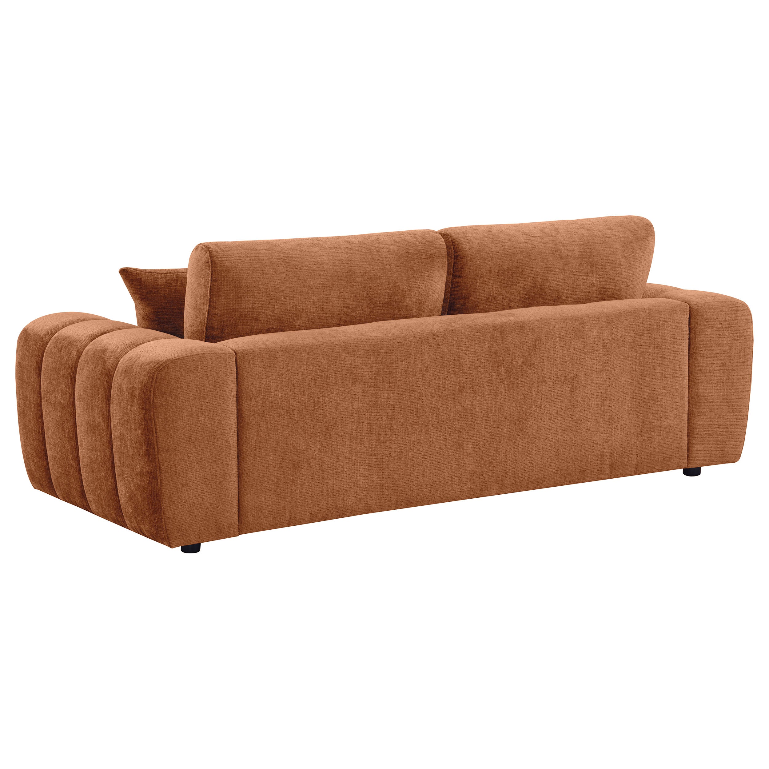 Burnett 4-piece Chenille Upholstered Sofa Set Burnt Orange — view 4
