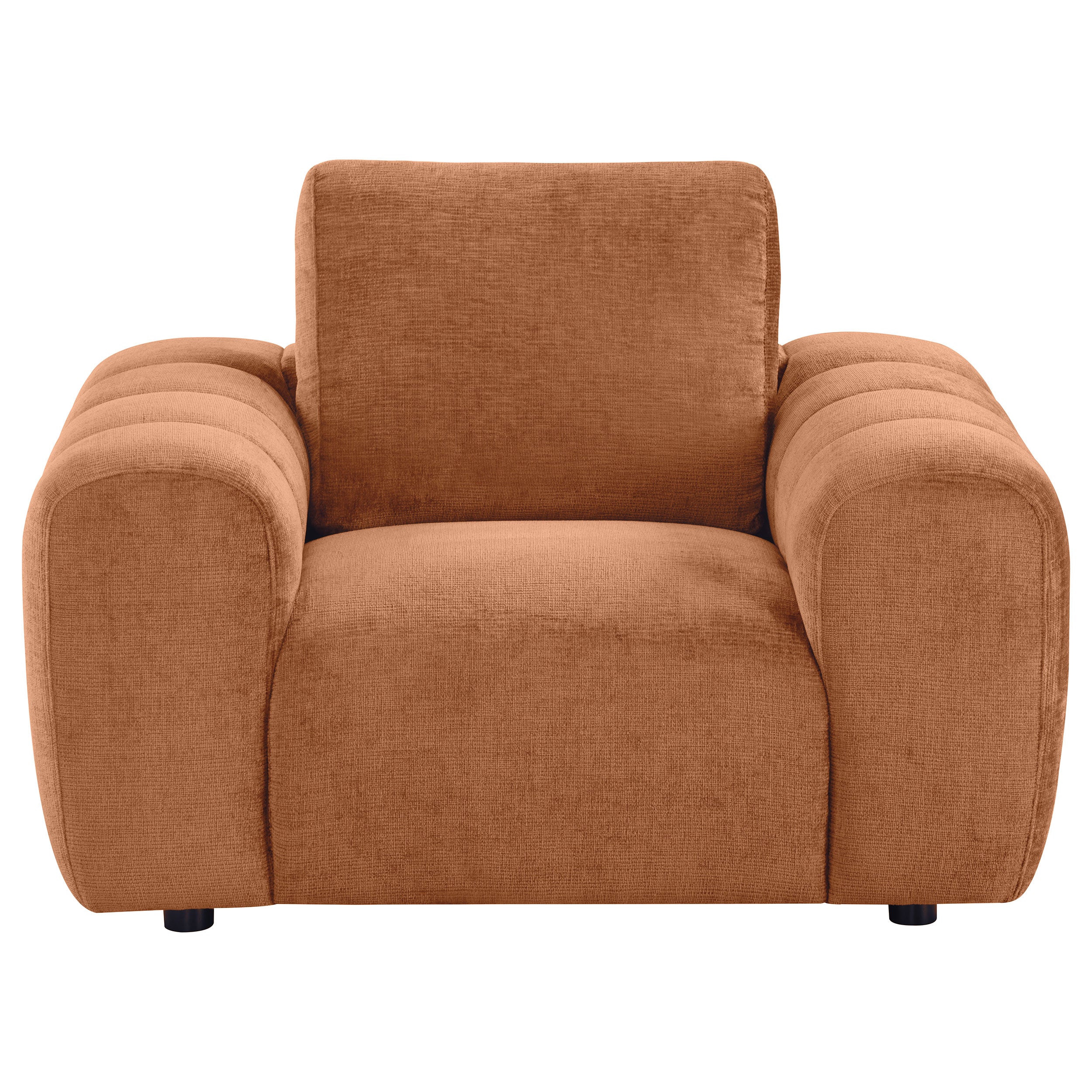 Burnett Chenille Upholstered Accent Chair Burnt Orange — view 3