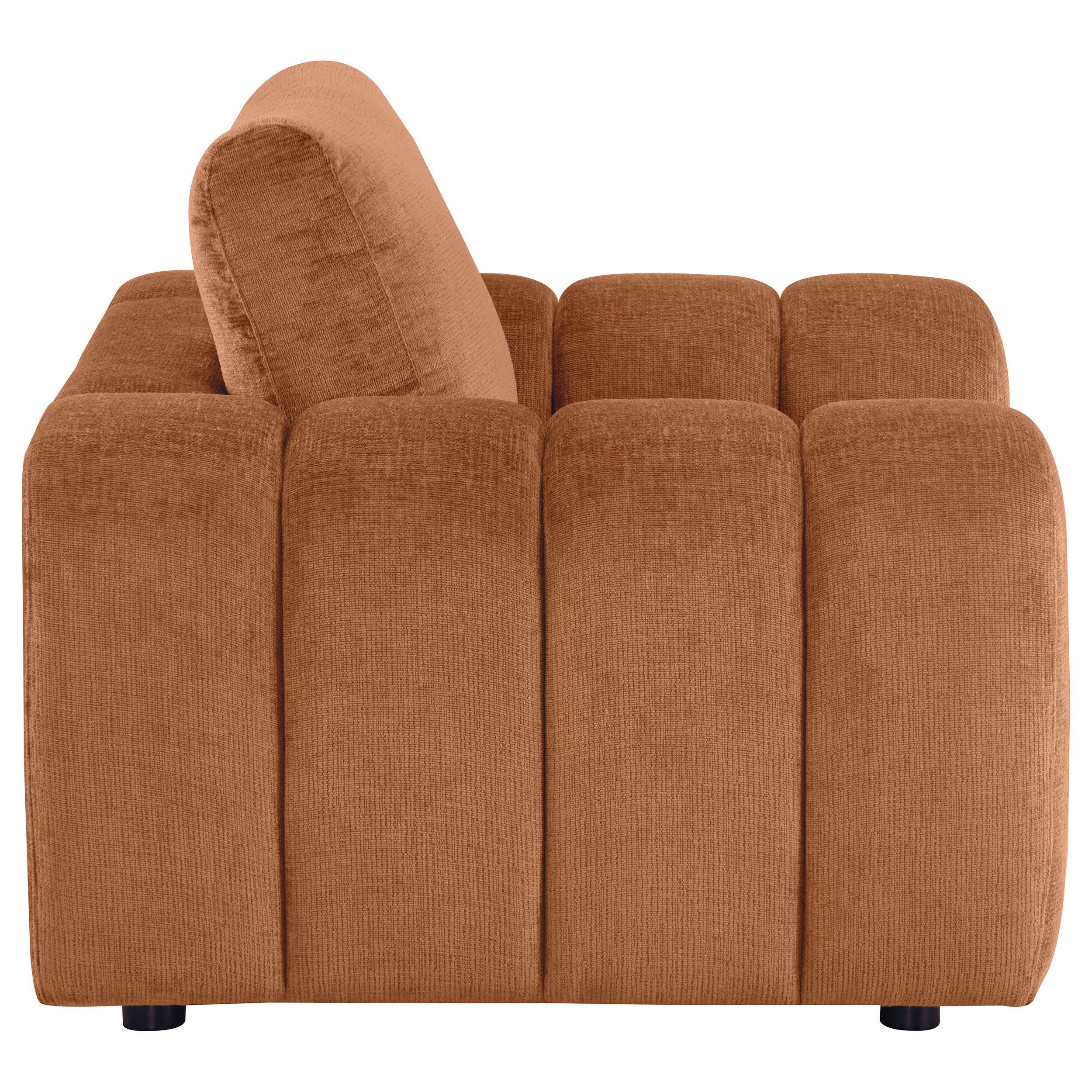 Burnett Chenille Upholstered Accent Chair Burnt Orange — view 8