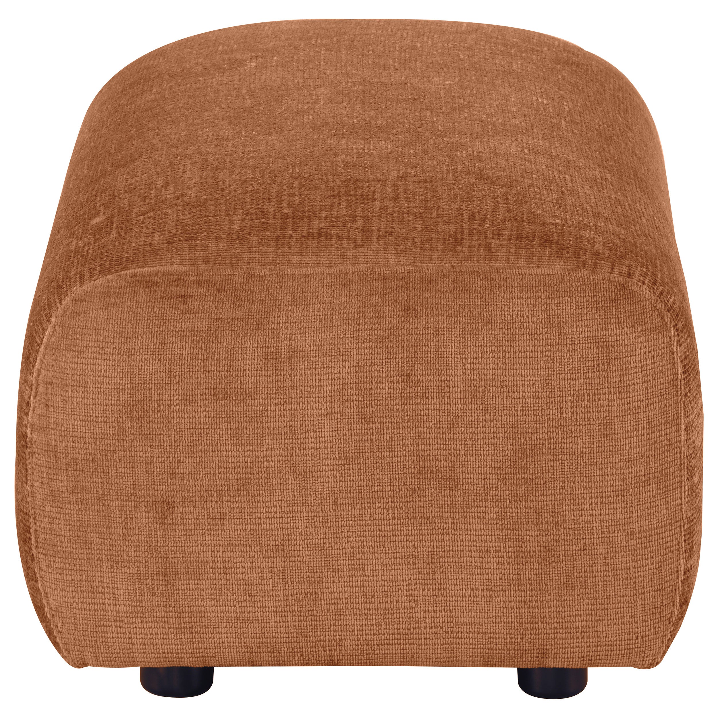 Burnett Chenille Upholstered Ottoman Burnt Orange — view 4