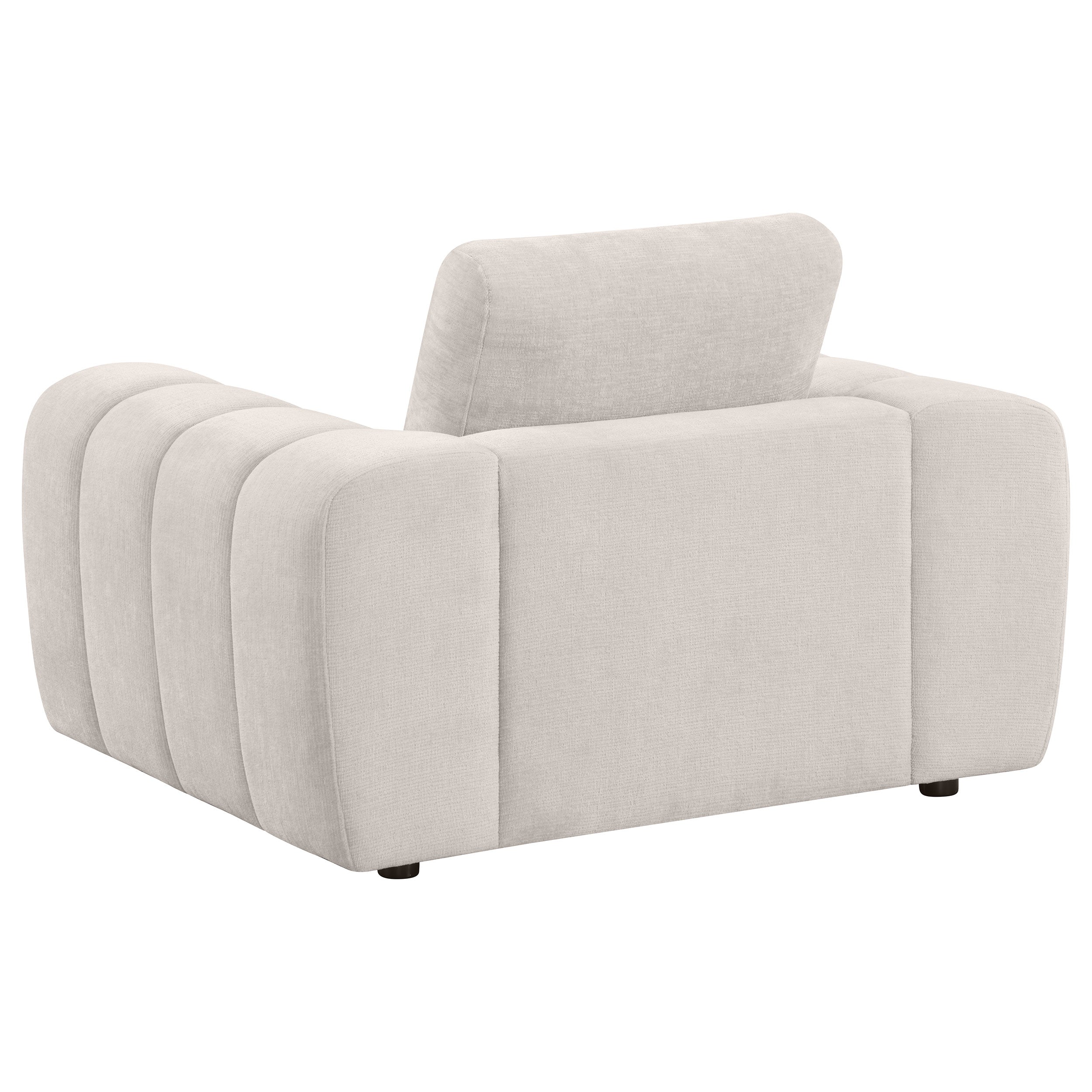 Burnett 3-piece Chenille Upholstered Sofa Set Ivory — view 8