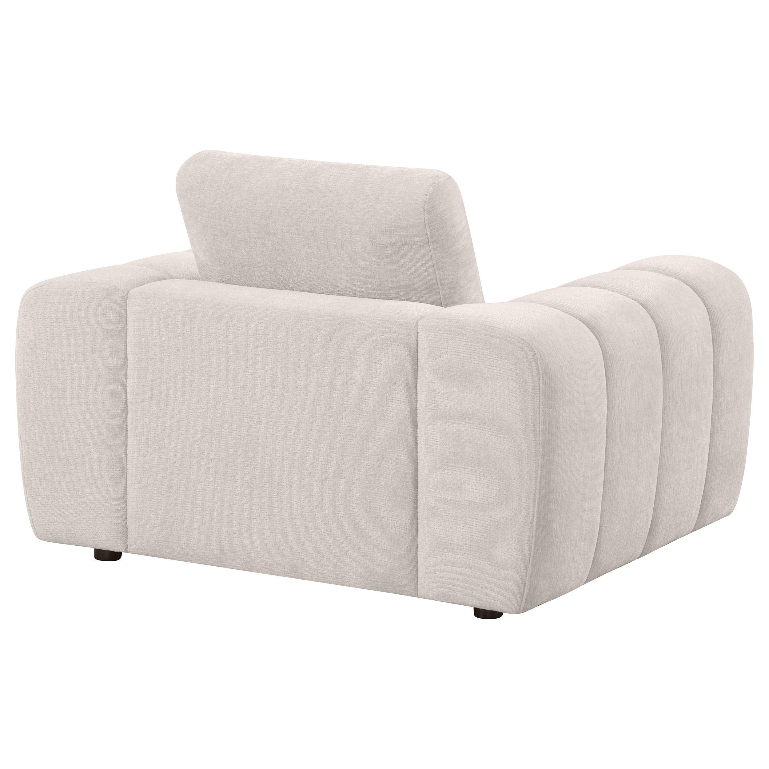 Burnett Chenille Upholstered Accent Chair Ivory — view 7