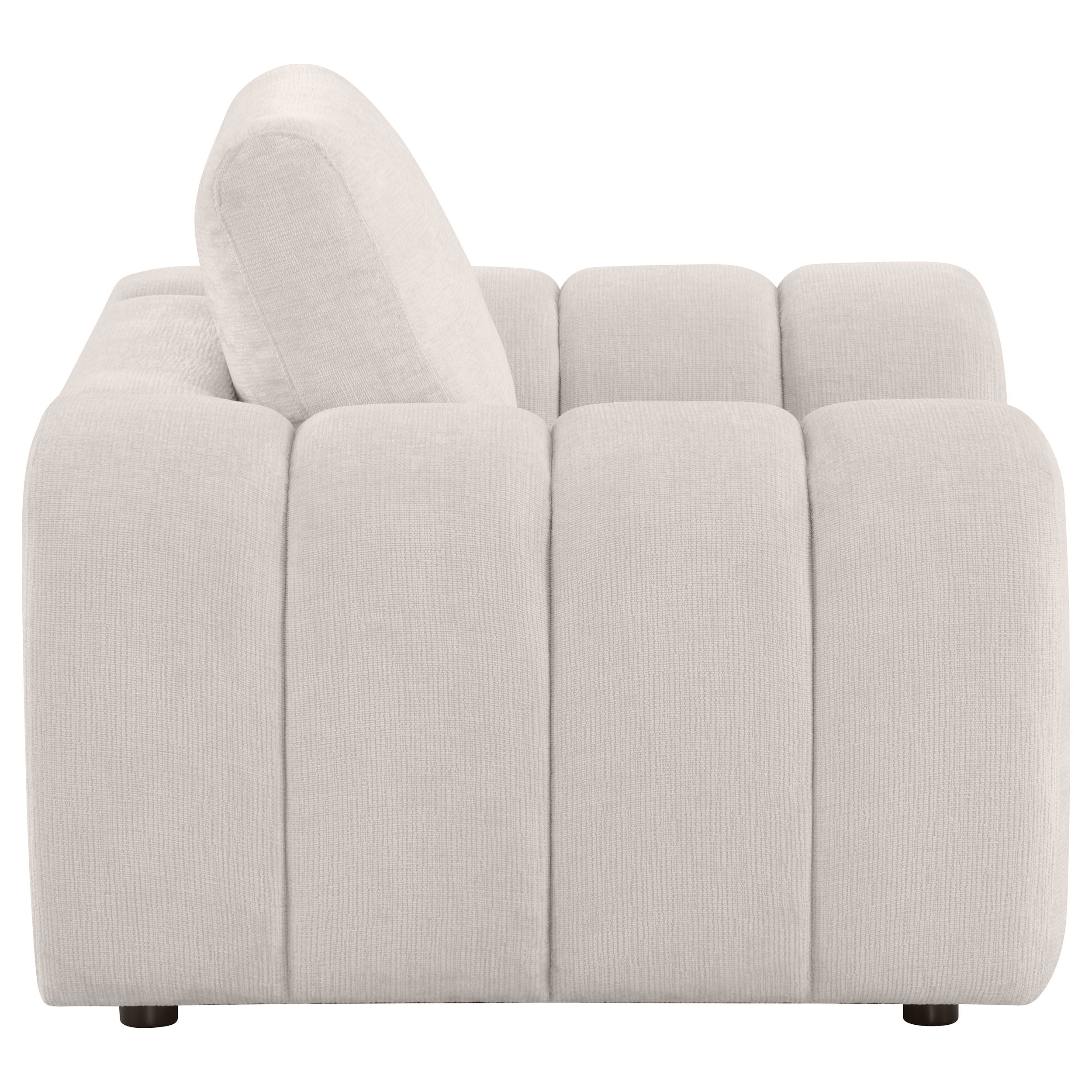 Burnett Chenille Upholstered Accent Chair Ivory — view 8