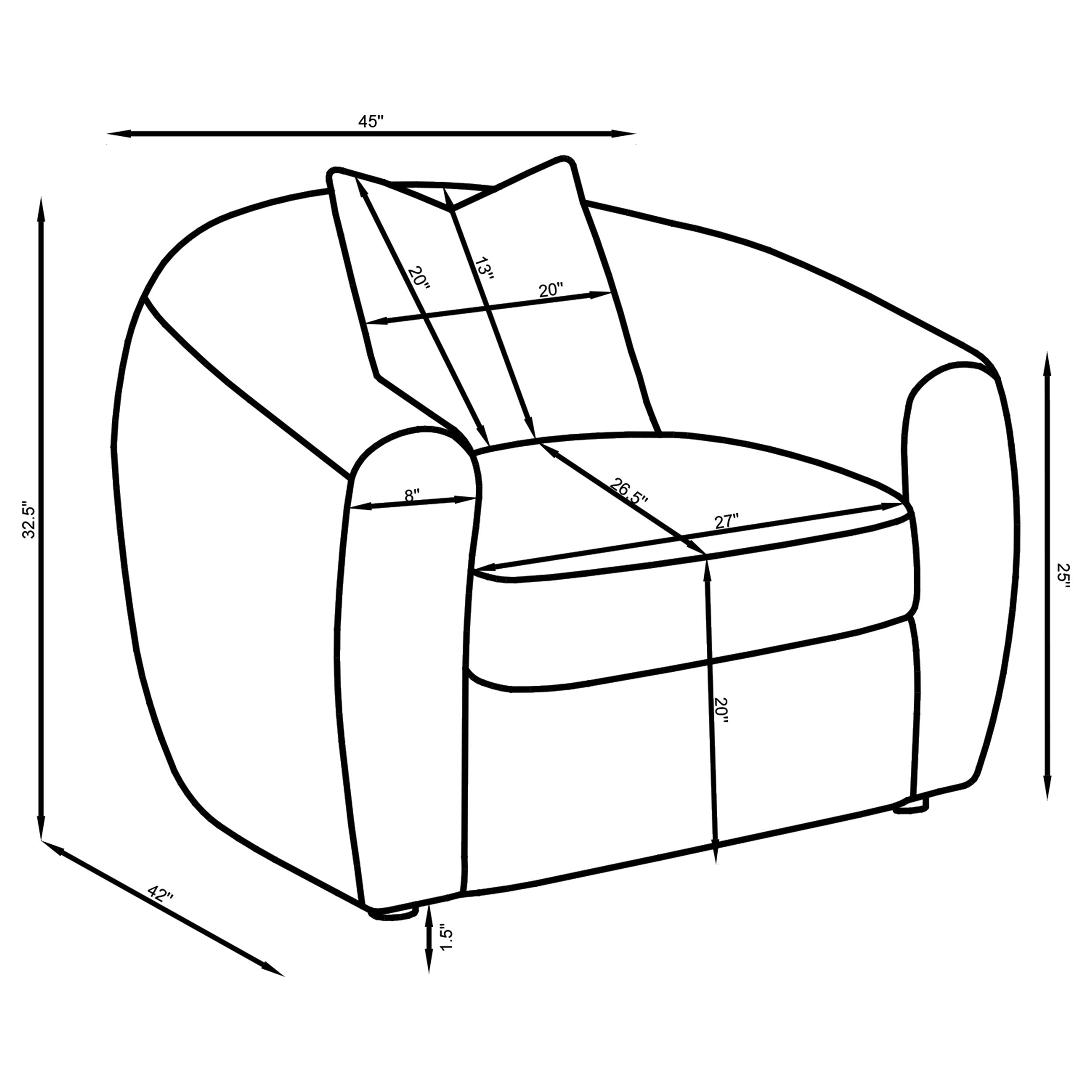 Isabella Fabric Upholstered Accent Chair Sand — view 10