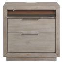 Arcadia - 2-Drawer Nightstand With USB - Gray