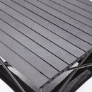 Folding Outdoor Table With Carrying Bag, Lightweight Aluminum Roll-Up Square Table For Indoor, Outdoor Camping, Picnics, Beach, Backyard, Bbq, Party, Patio - Black