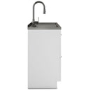 Shaker - Modern Wide Laundry Cabinet With Faucet And Stainless Steel Sink - White