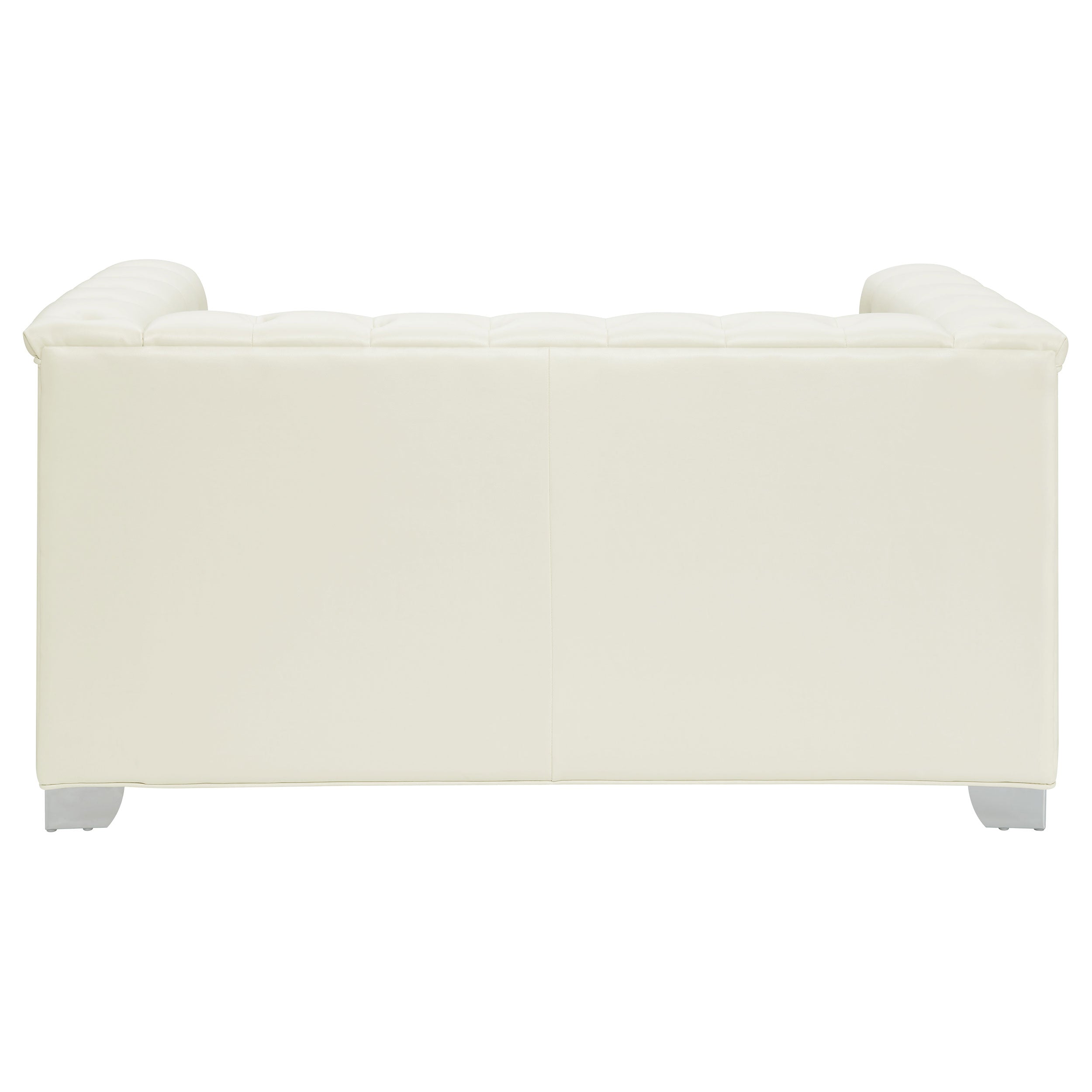 Chaviano Upholstered Track Arm Loveseat Pearl White — view 6