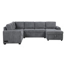 U-Shaped Sofa Sectional Sofa Pull-Out Sofa Bed With A Storage Chaise Lounge, Charging Devices For Living Room