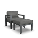 Grayton - Chair, Ottoman - Dark Gray