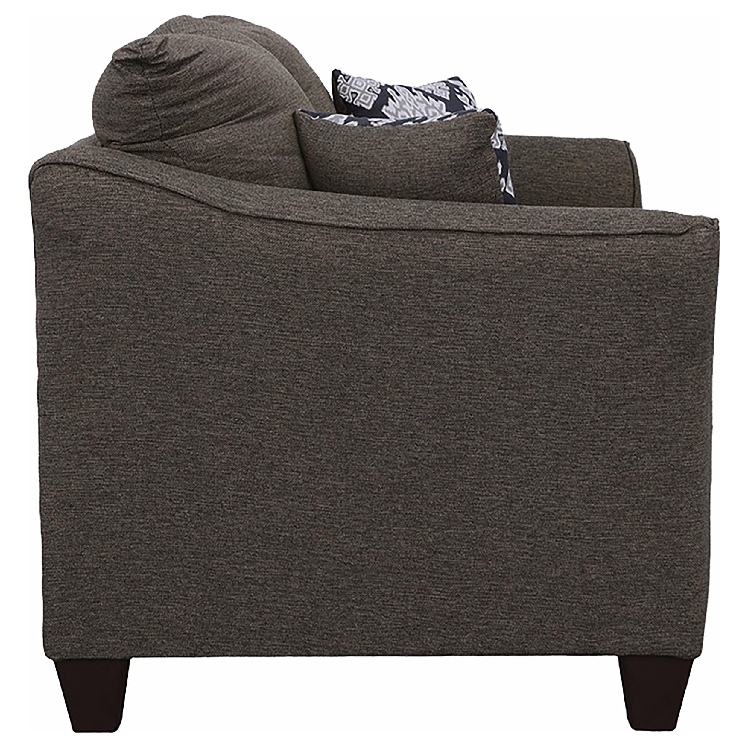 Salizar Upholstered Flared Arm Loveseat Charcoal Grey — view 5