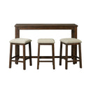 Jax - Bar Table Single Pack (Table And Three Stools) - Dark Walnut