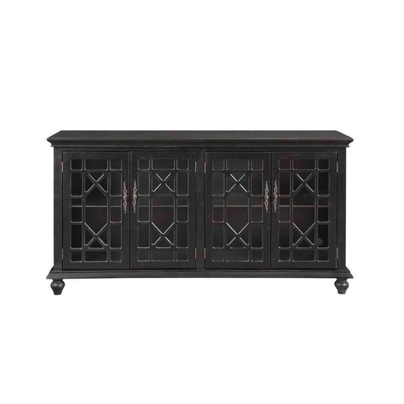 Hand Painted Textured Credenza Storage Cabinet