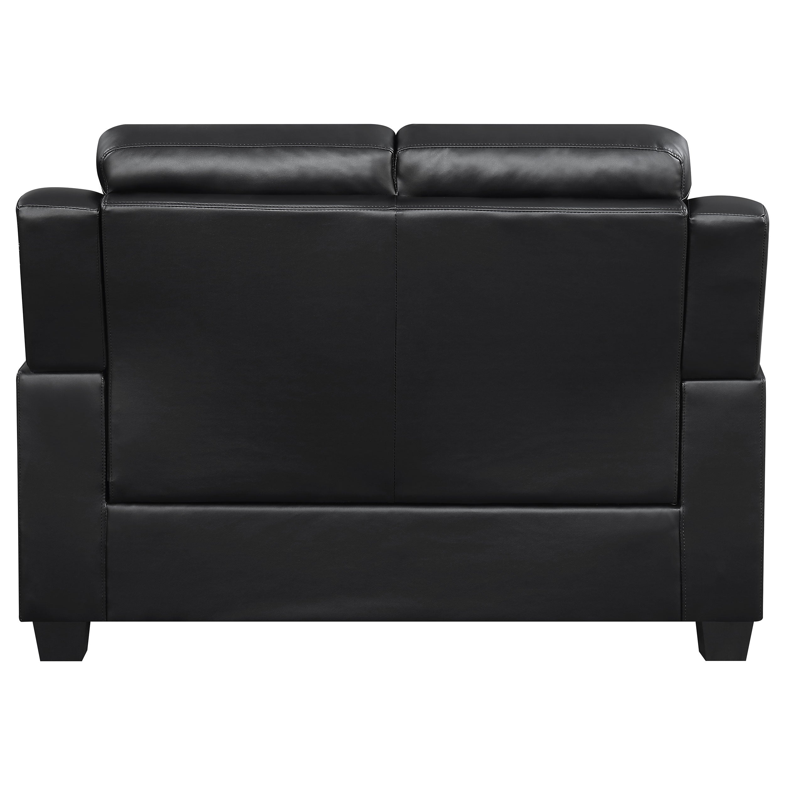 Finley Upholstered Padded Arm Tufted Loveseat Black — view 6