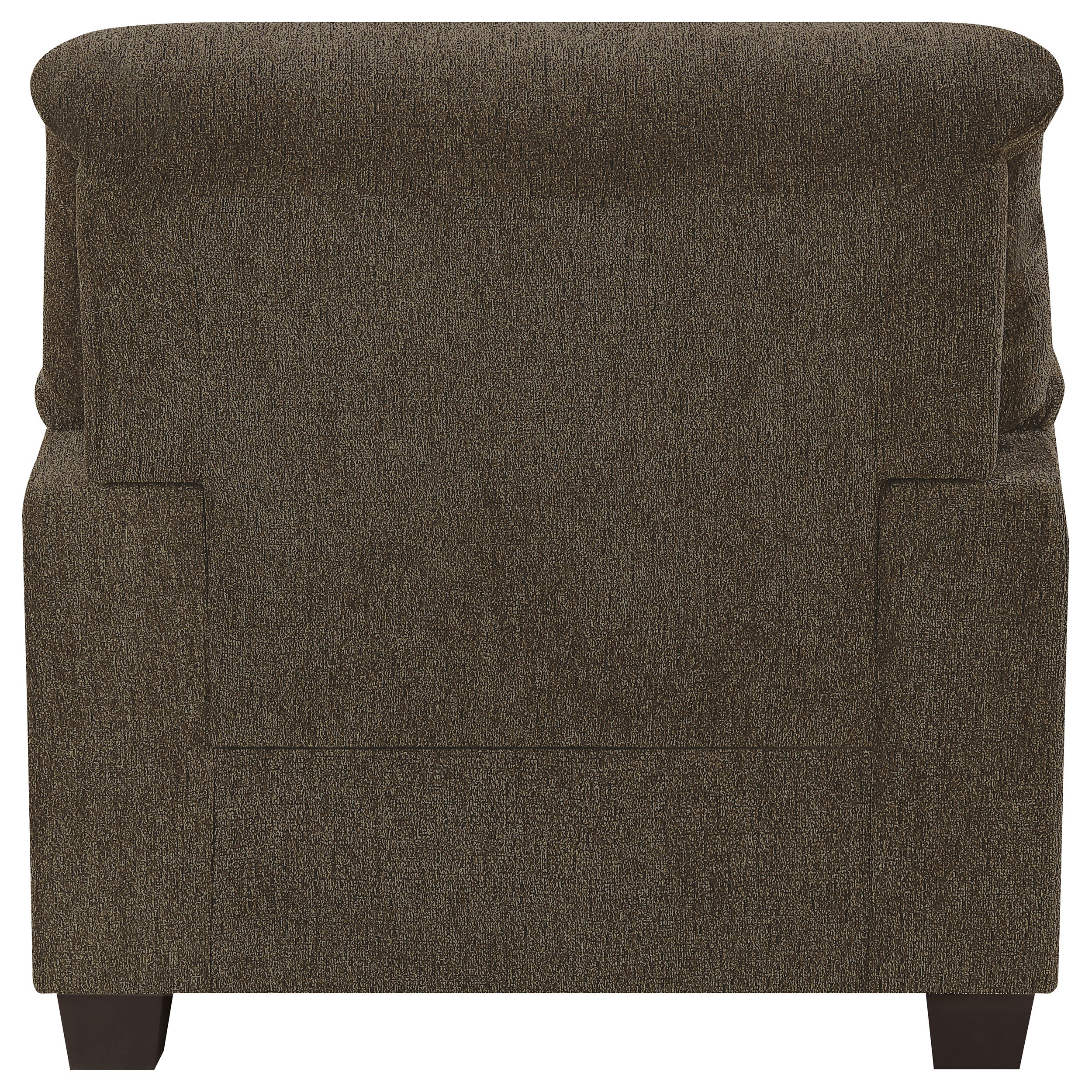 Clementine Upholstered Padded Arm Accent Chair Brown — view 6