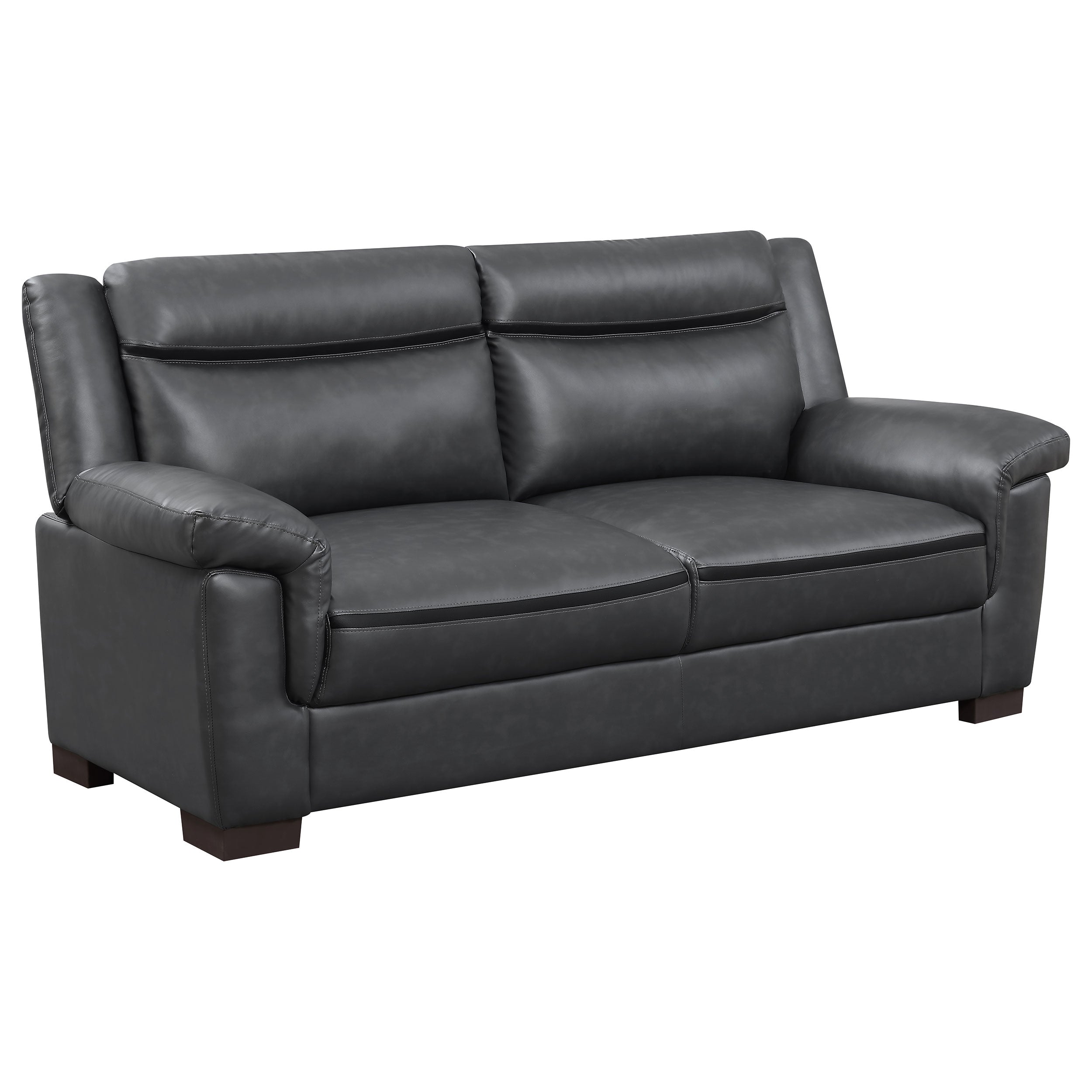 Arabella Upholstered Padded Arm Sofa Grey — view 1