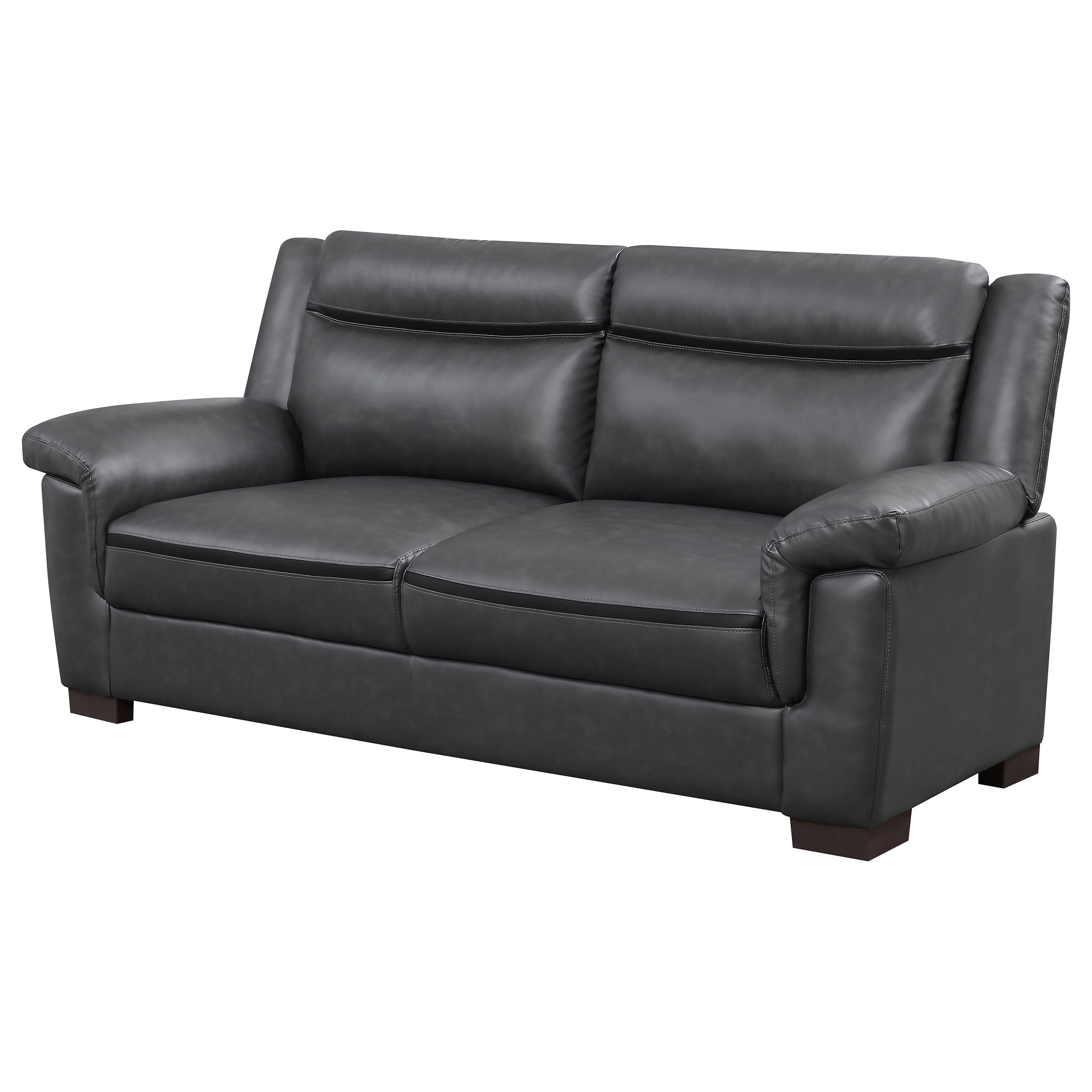 Arabella Upholstered Padded Arm Sofa Grey — view 4