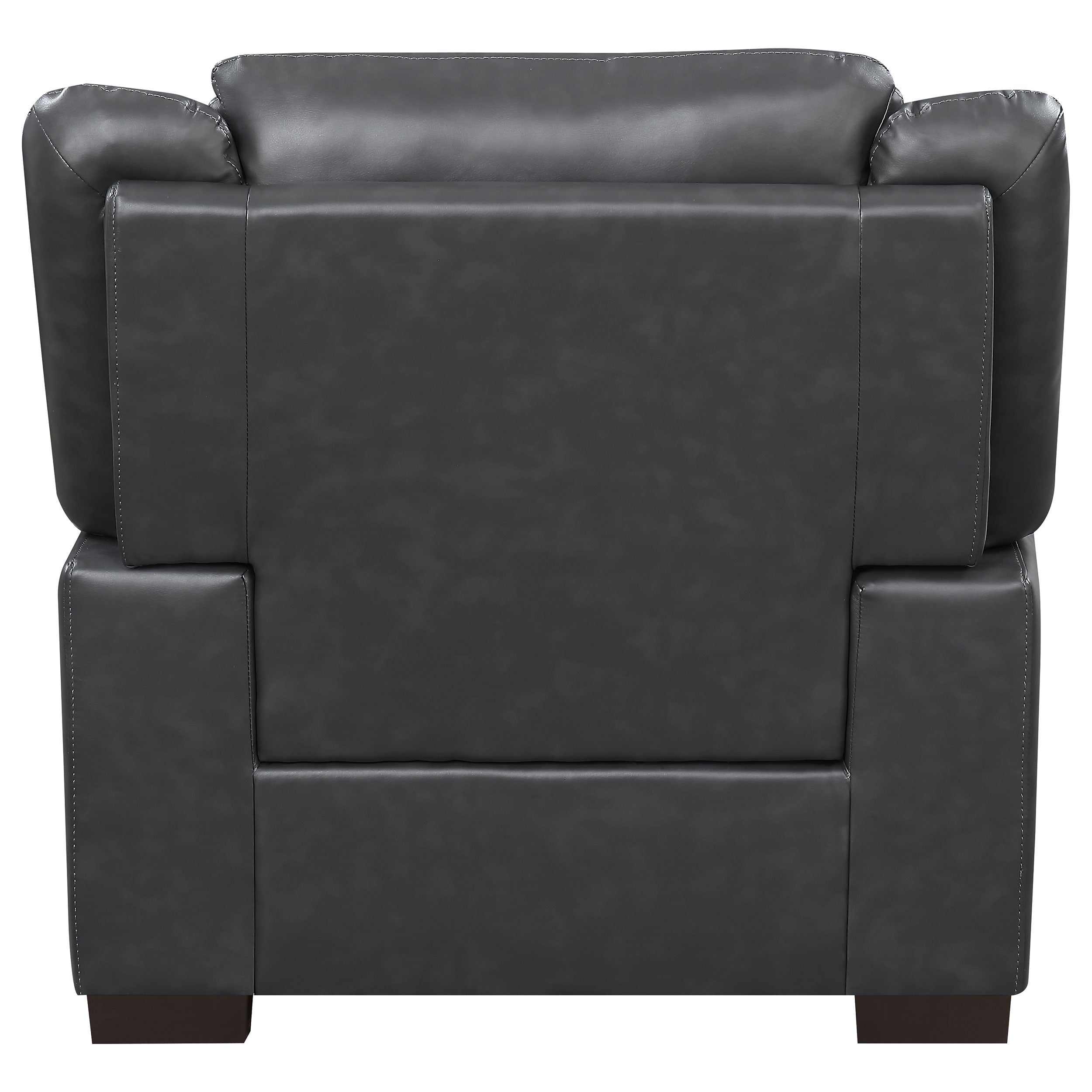 Arabella Upholstered Padded Arm Accent Chair Grey — view 6