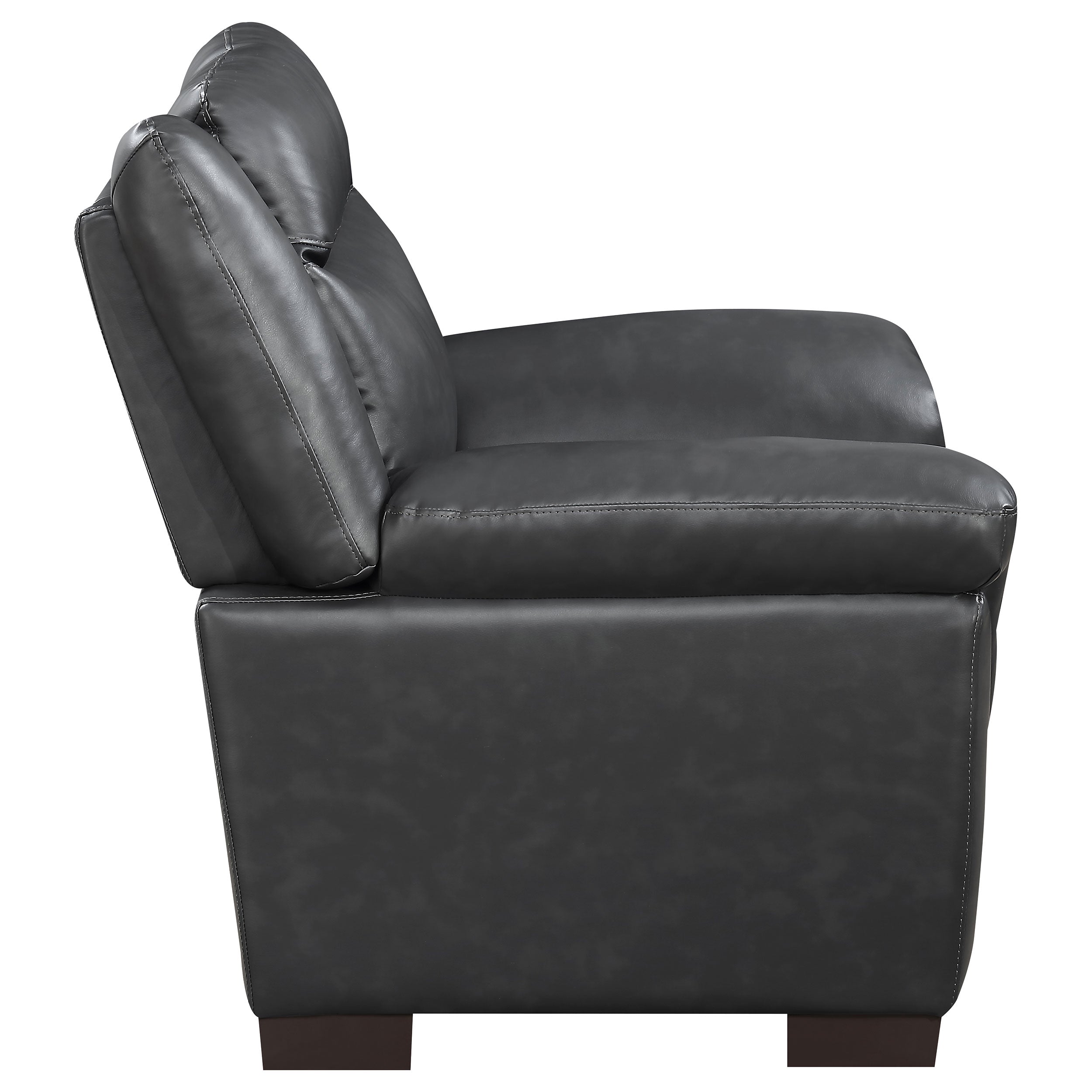 Arabella Upholstered Padded Arm Accent Chair Grey — view 7