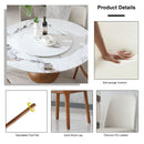 Round Modern Marble Dining Table With Chairs