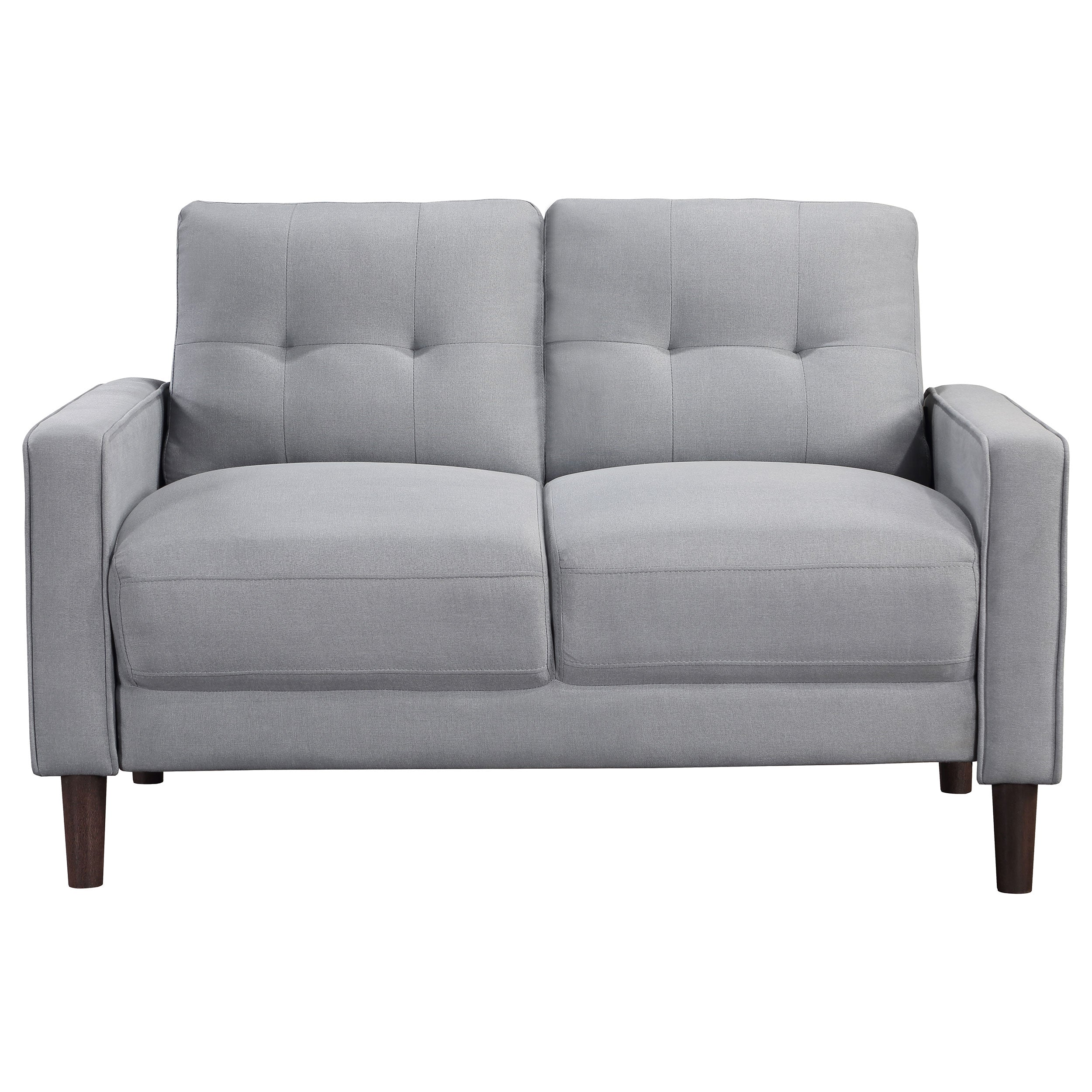 Bowen 2-piece Upholstered Track Arm Tufted Sofa Set Grey — view 8