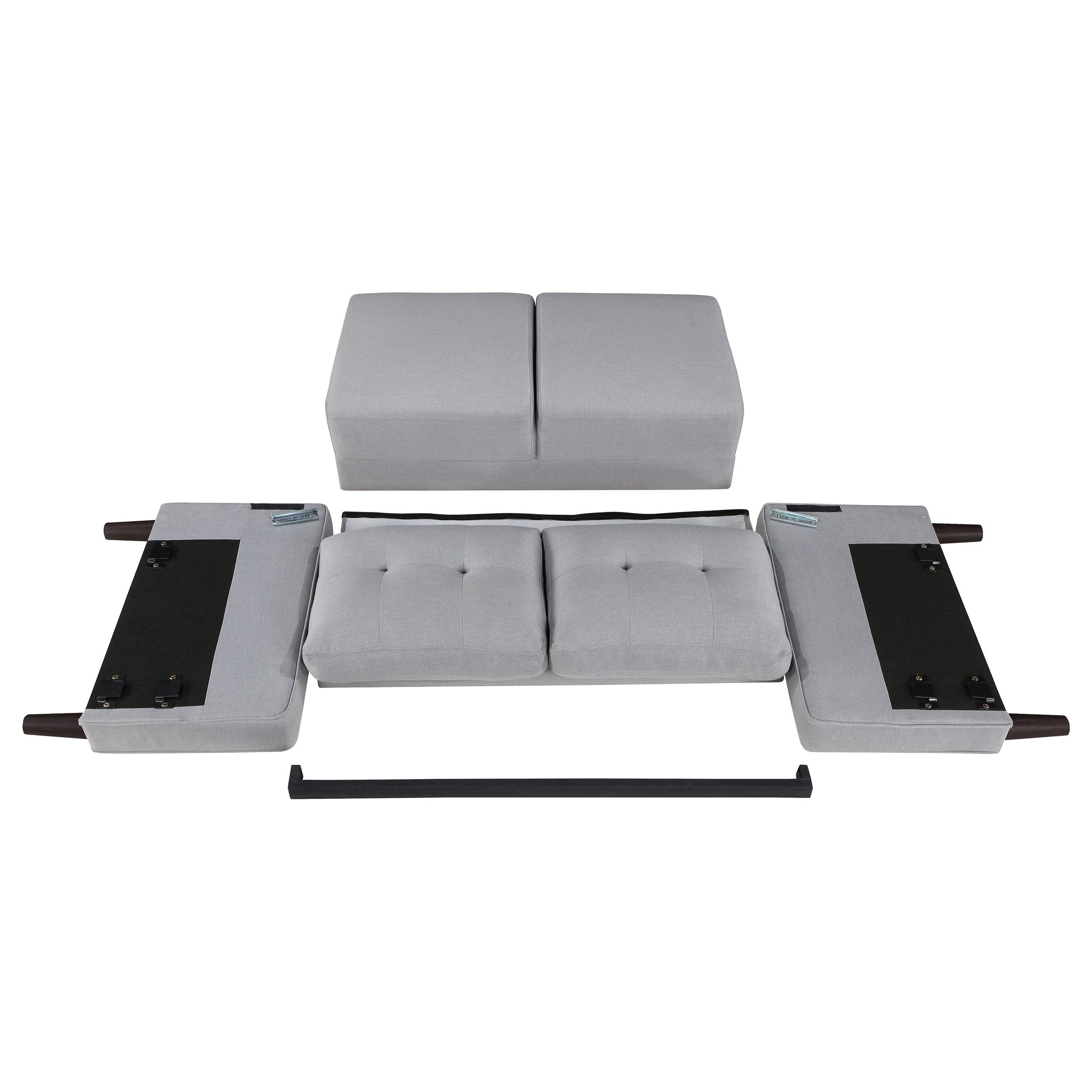 Bowen 2-piece Upholstered Track Arm Tufted Sofa Set Grey — view 11