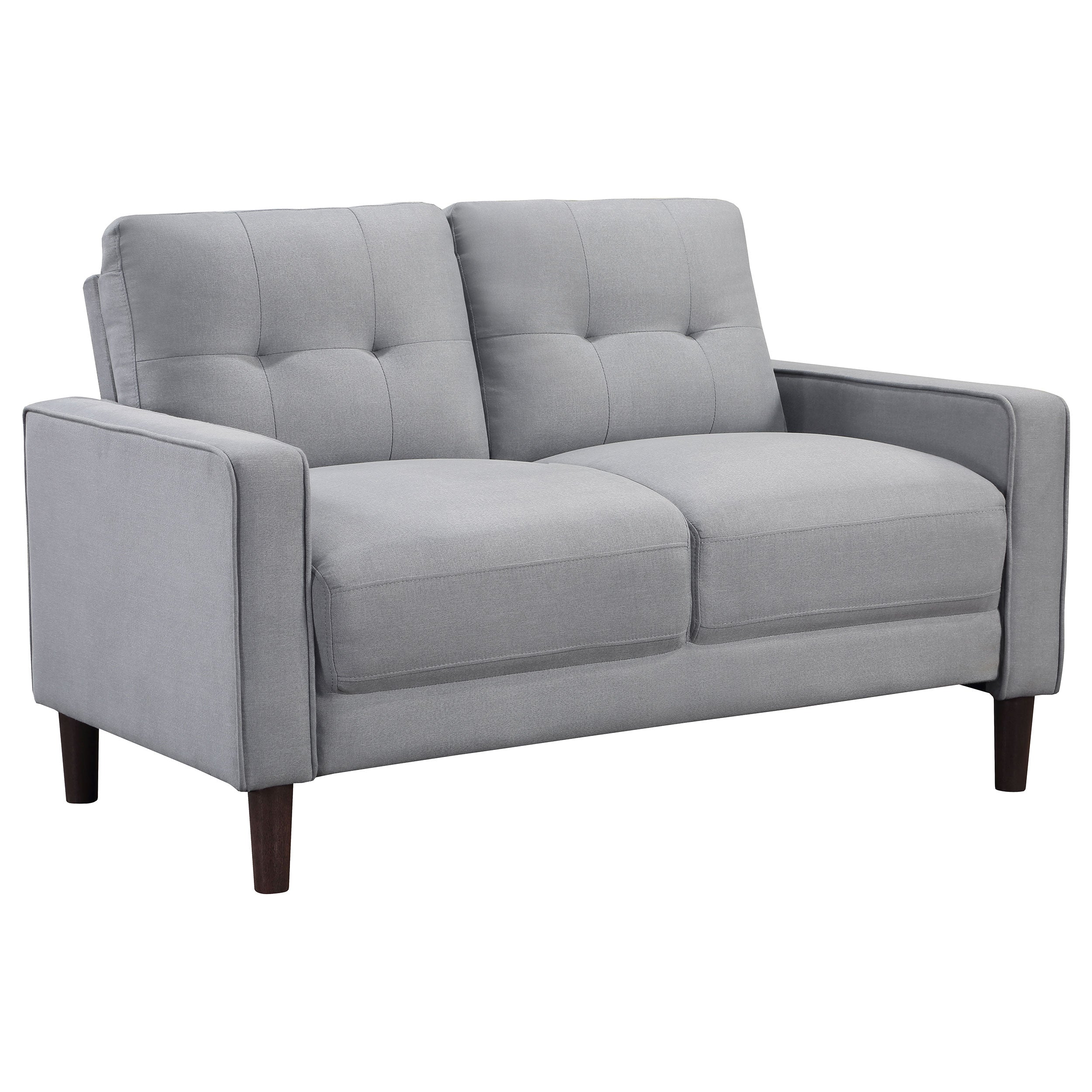 Bowen 3-piece Upholstered Track Arm Tufted Sofa Set Grey — view 6