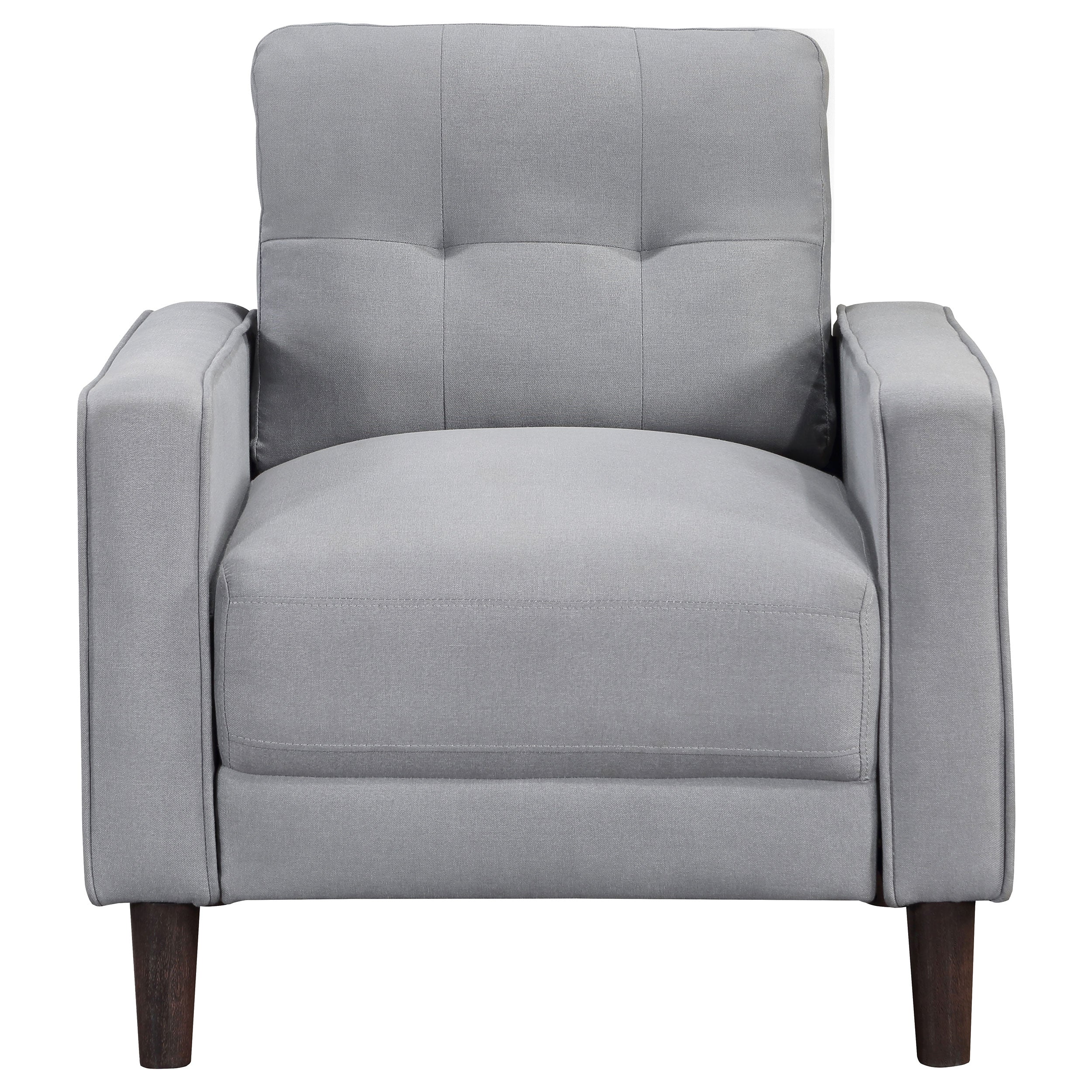 Bowen 3-piece Upholstered Track Arm Tufted Sofa Set Grey — view 10