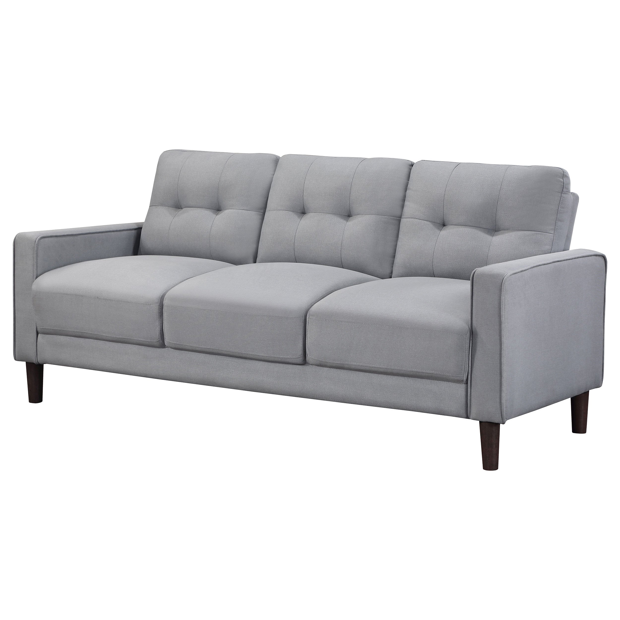 Bowen Upholstered Track Arm Tufted Sofa Grey — view 4