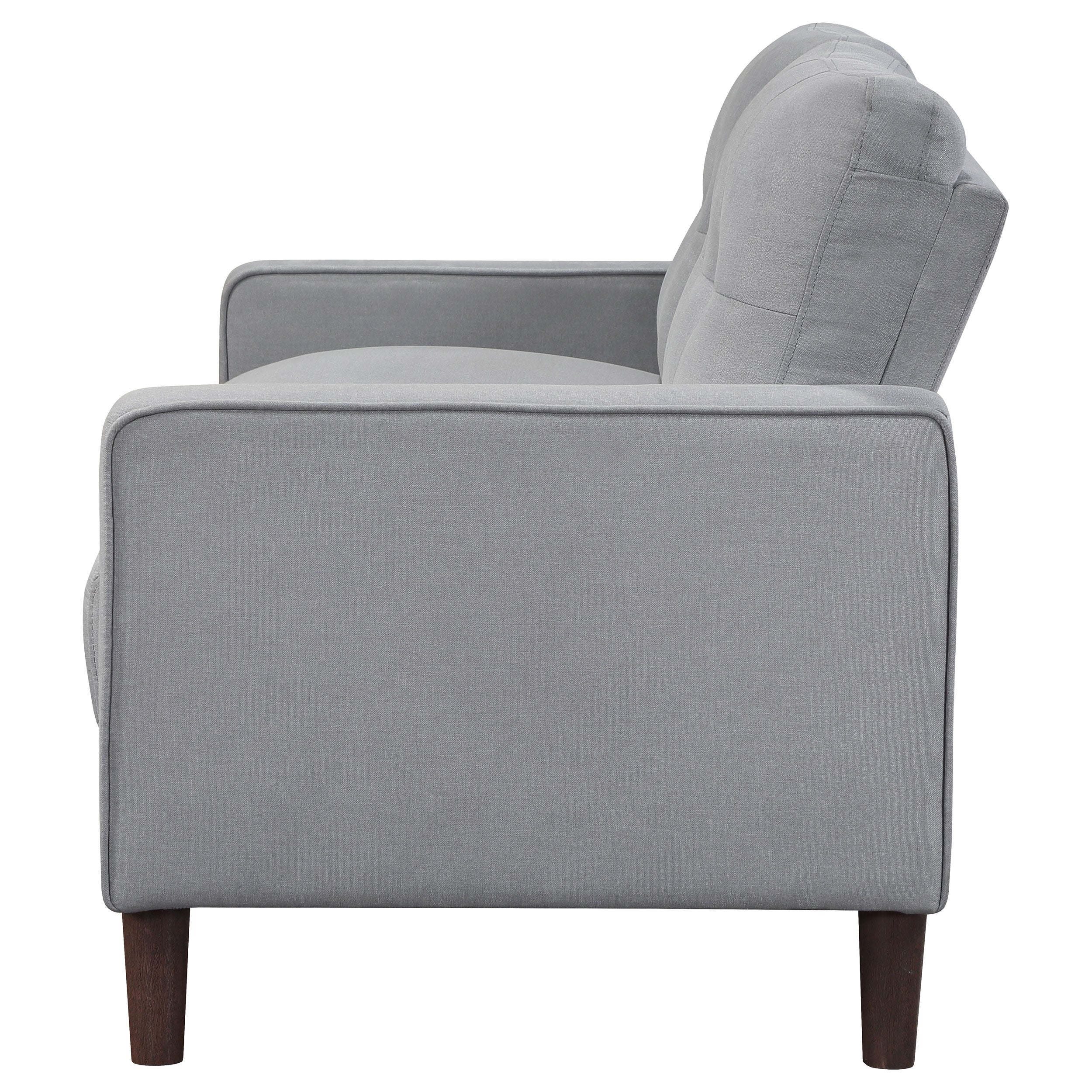 Bowen Upholstered Track Arm Tufted Loveseat Grey — view 5