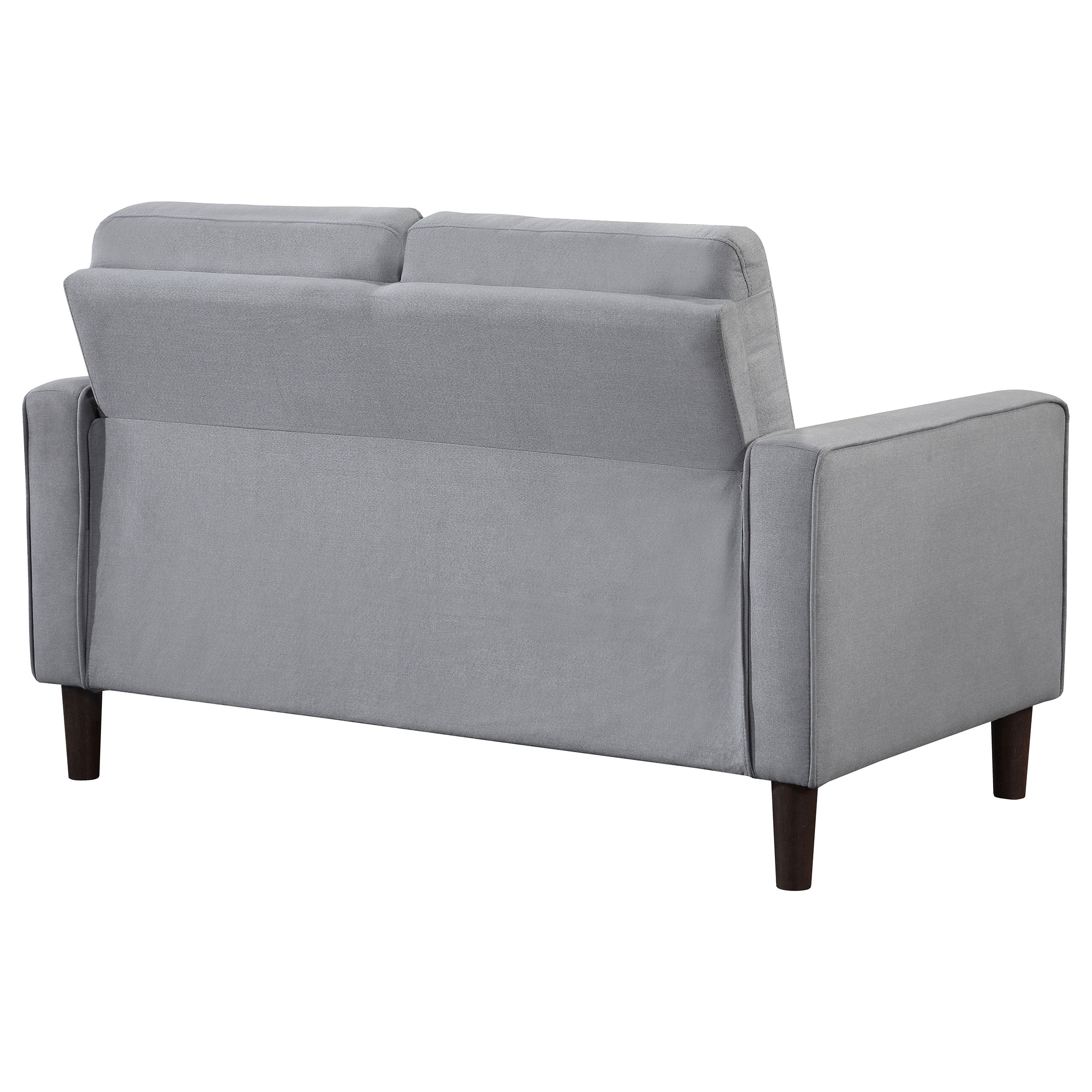 Bowen Upholstered Track Arm Tufted Loveseat Grey — view 7