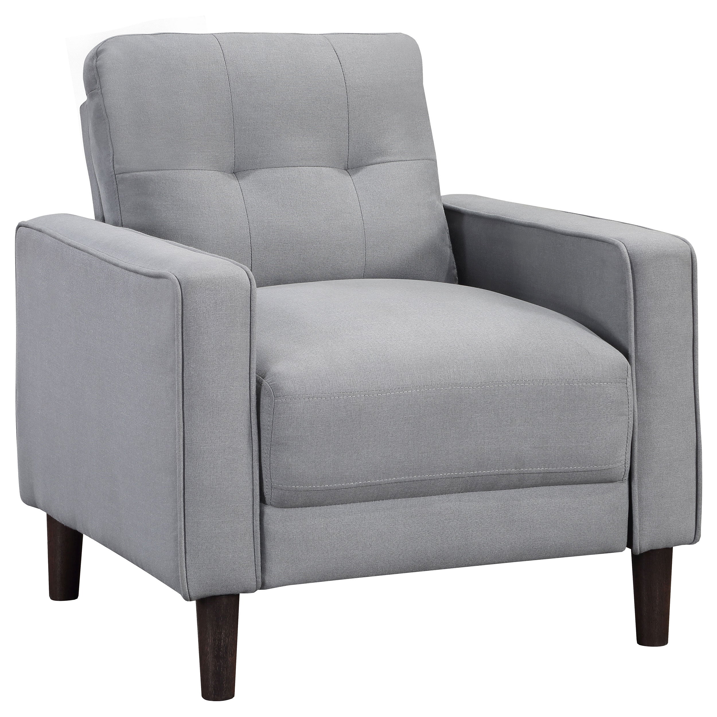 Bowen Upholstered Track Arm Tufted Accent Chair Grey — view 1