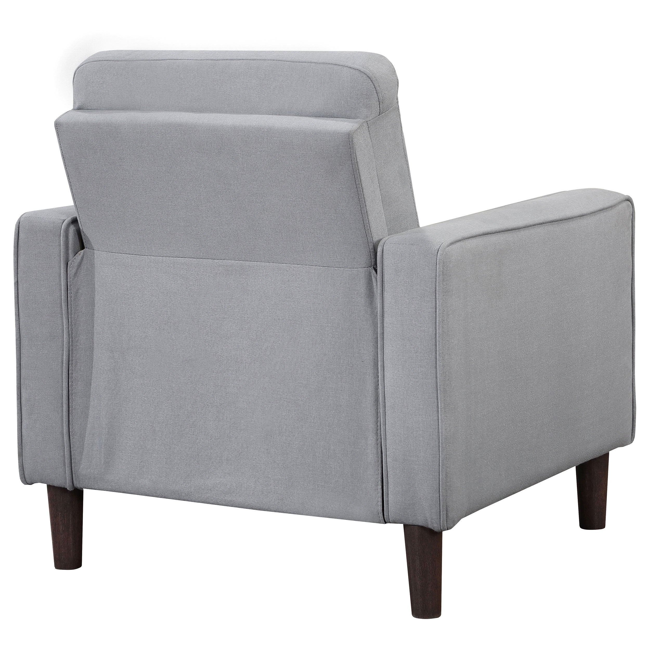 Bowen Upholstered Track Arm Tufted Accent Chair Grey — view 7