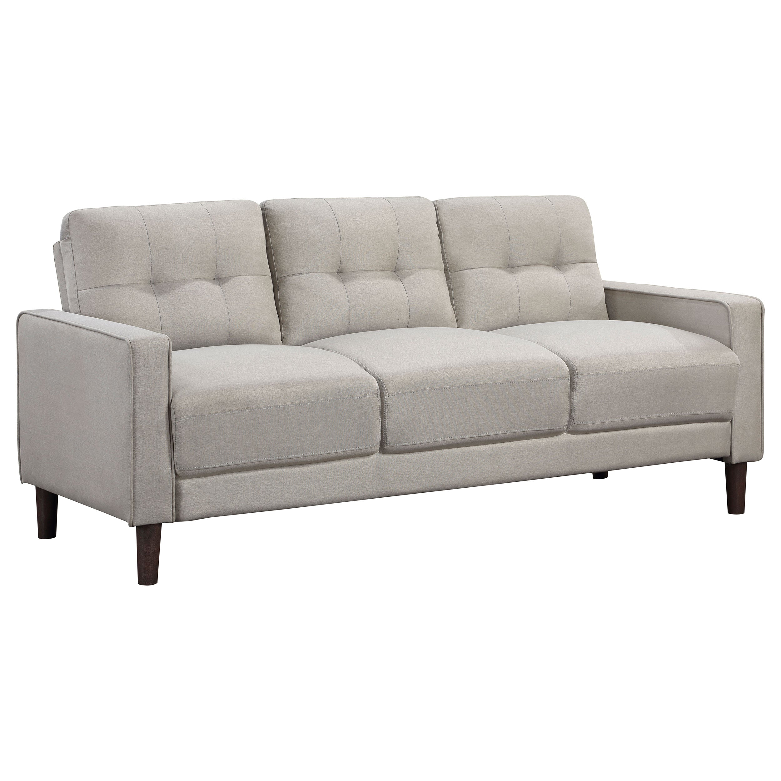 Bowen 2-piece Upholstered Track Arm Tufted Sofa Set Beige — view 3