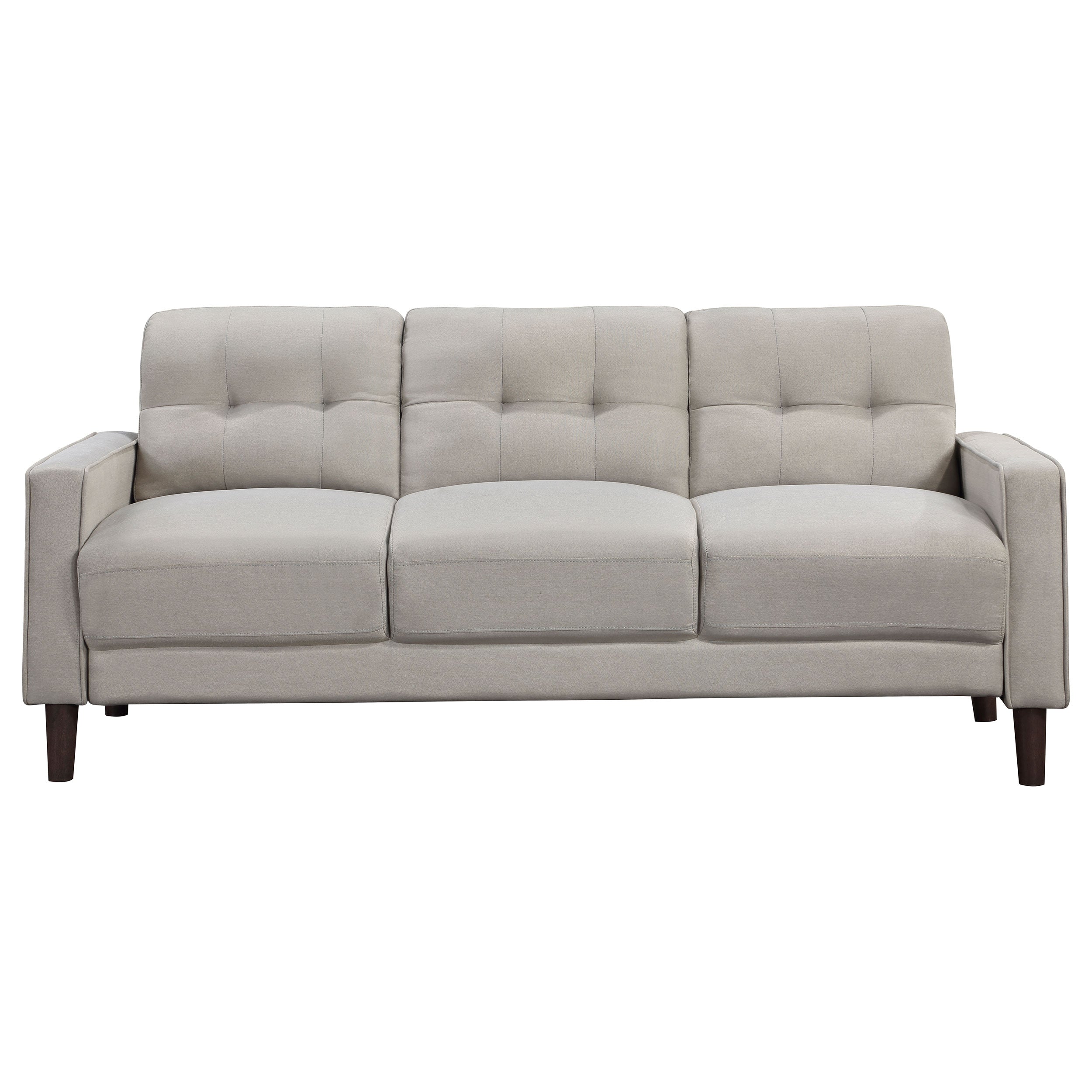 Bowen 3-piece Upholstered Track Arm Tufted Sofa Set Beige — view 4