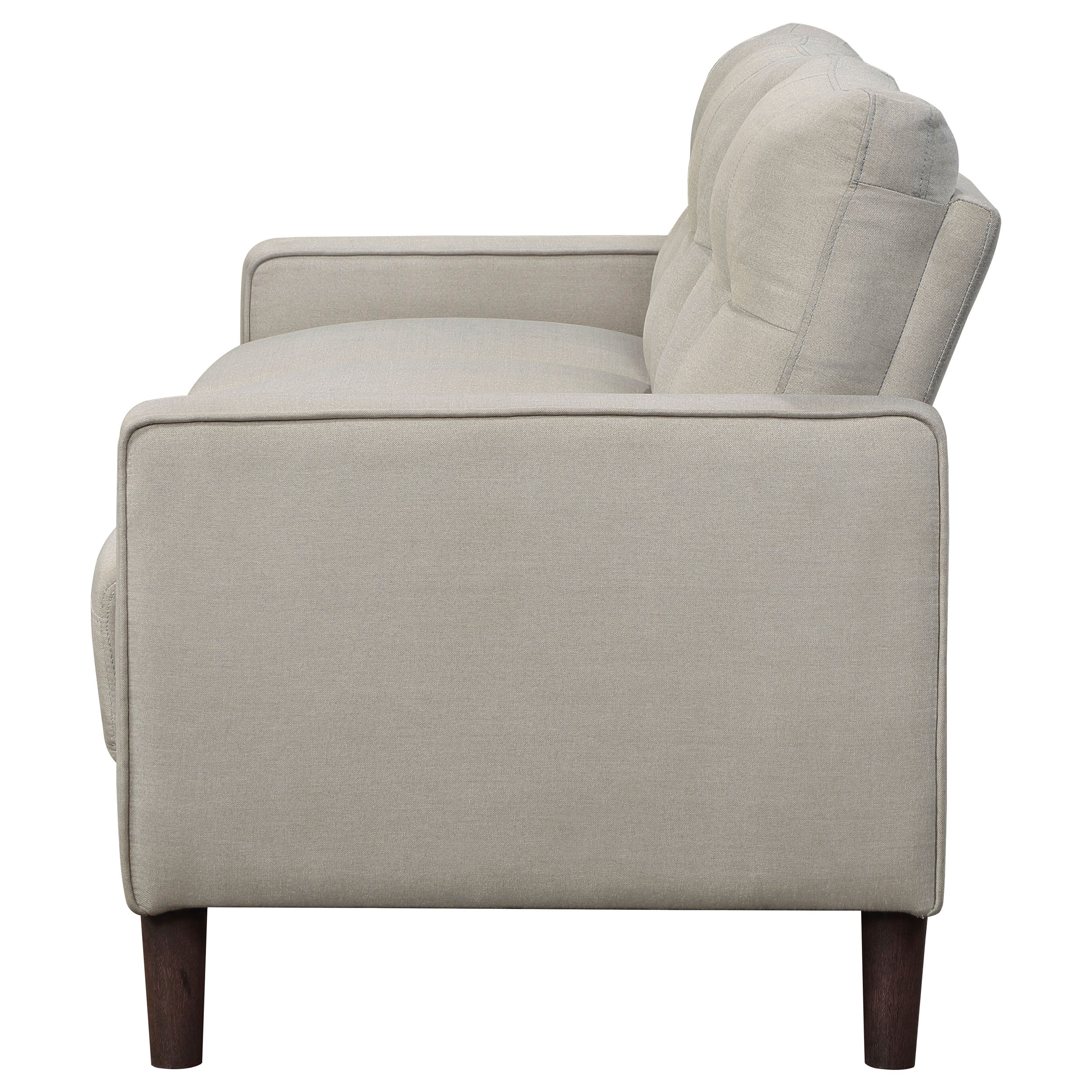 Bowen Upholstered Track Arm Tufted Sofa Beige — view 5