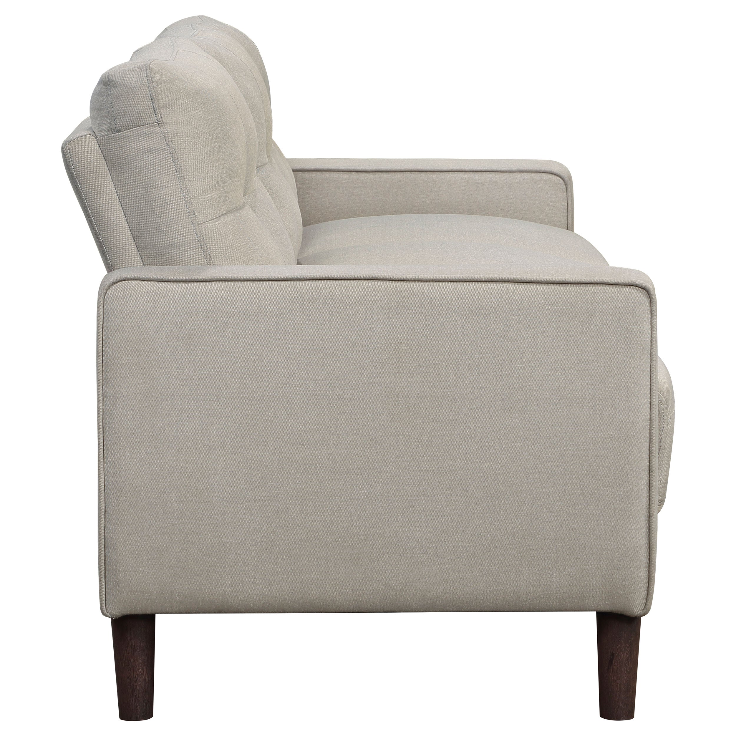 Bowen Upholstered Track Arm Tufted Sofa Beige — view 8